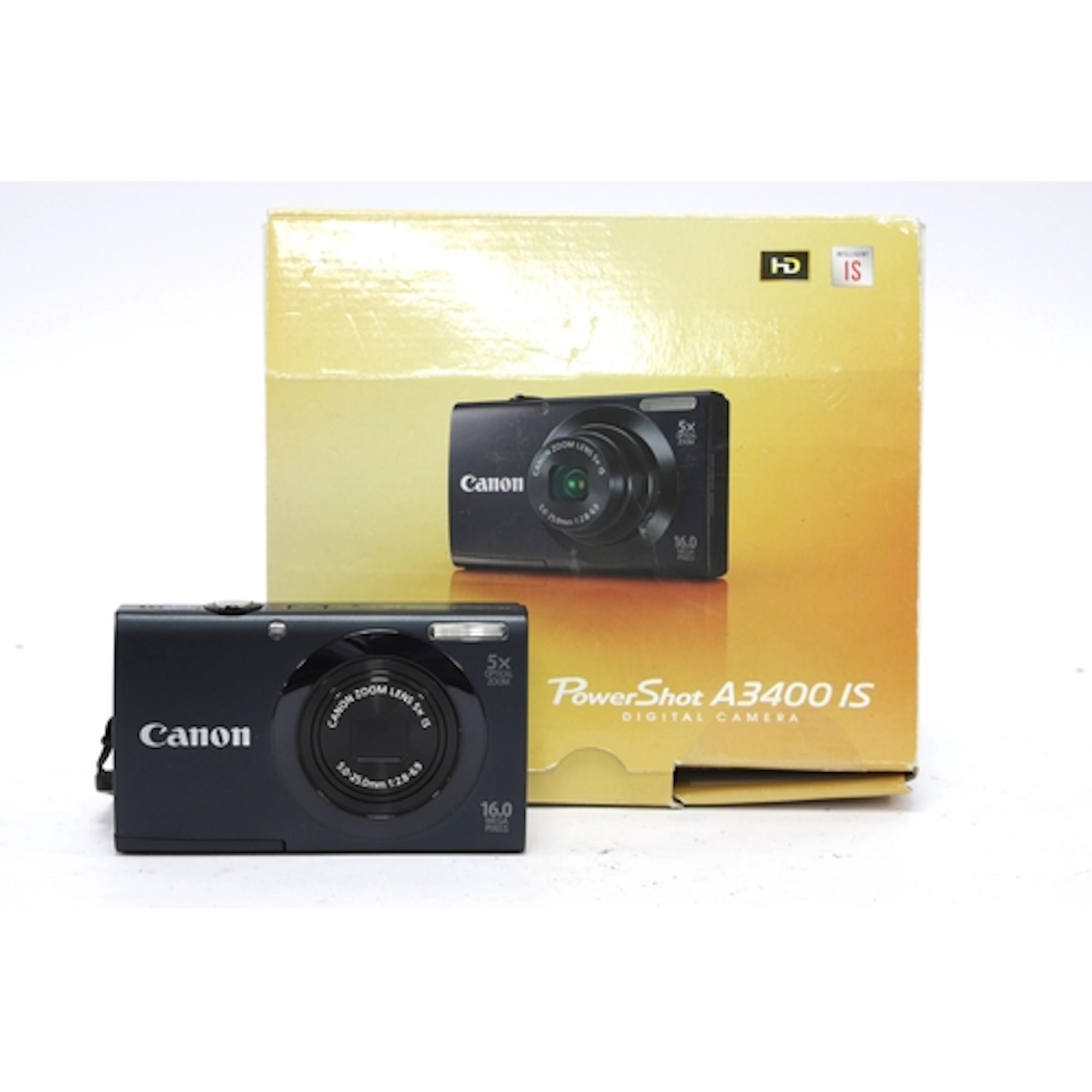 Canon Powershot A3400 IS Digital Compact Camera, grey, boxed...