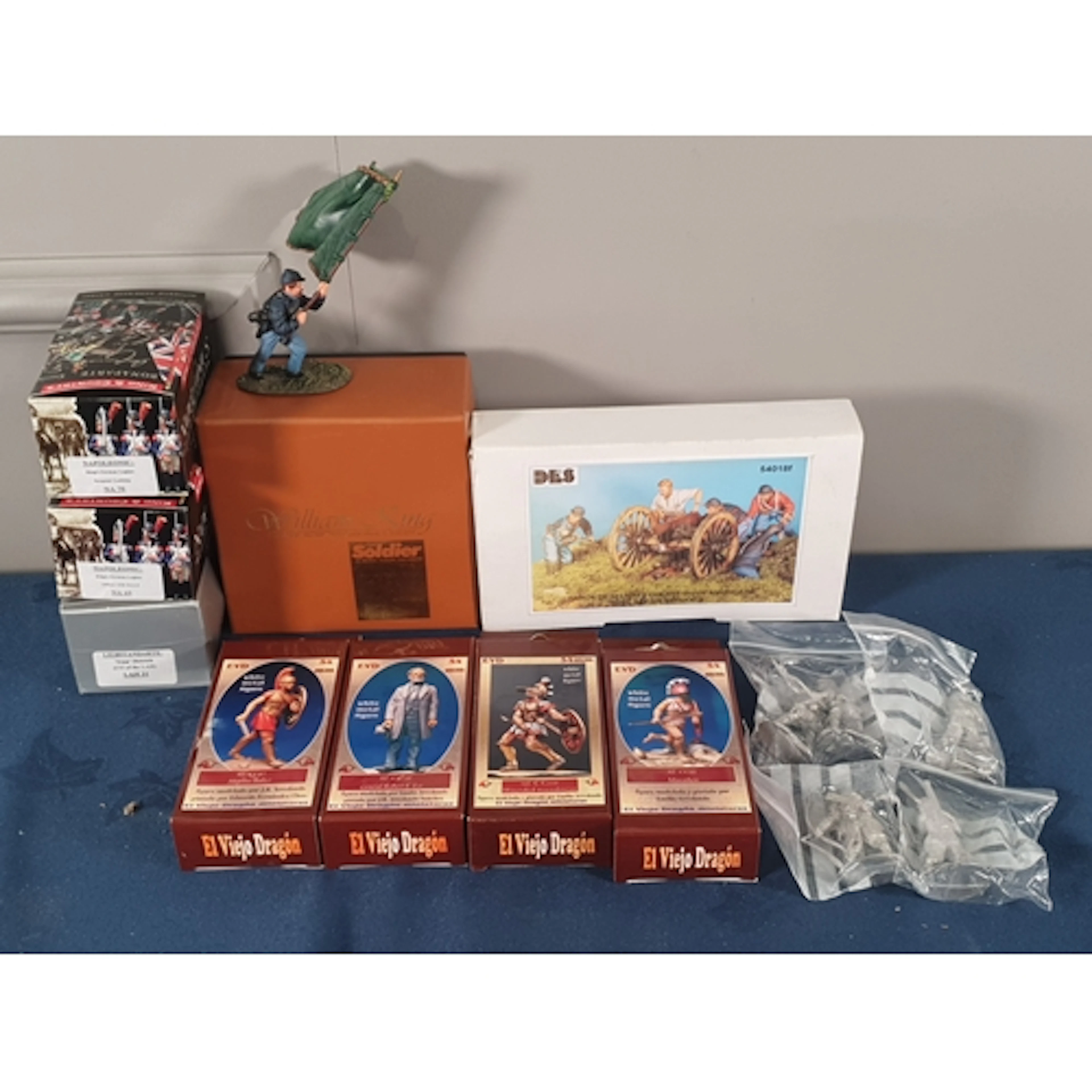 A collection of Military Figures including three boxed King ...