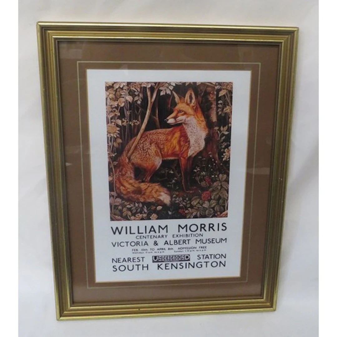 F/g Reproduction William Morris Exhibition Poster, 40cm x 30...