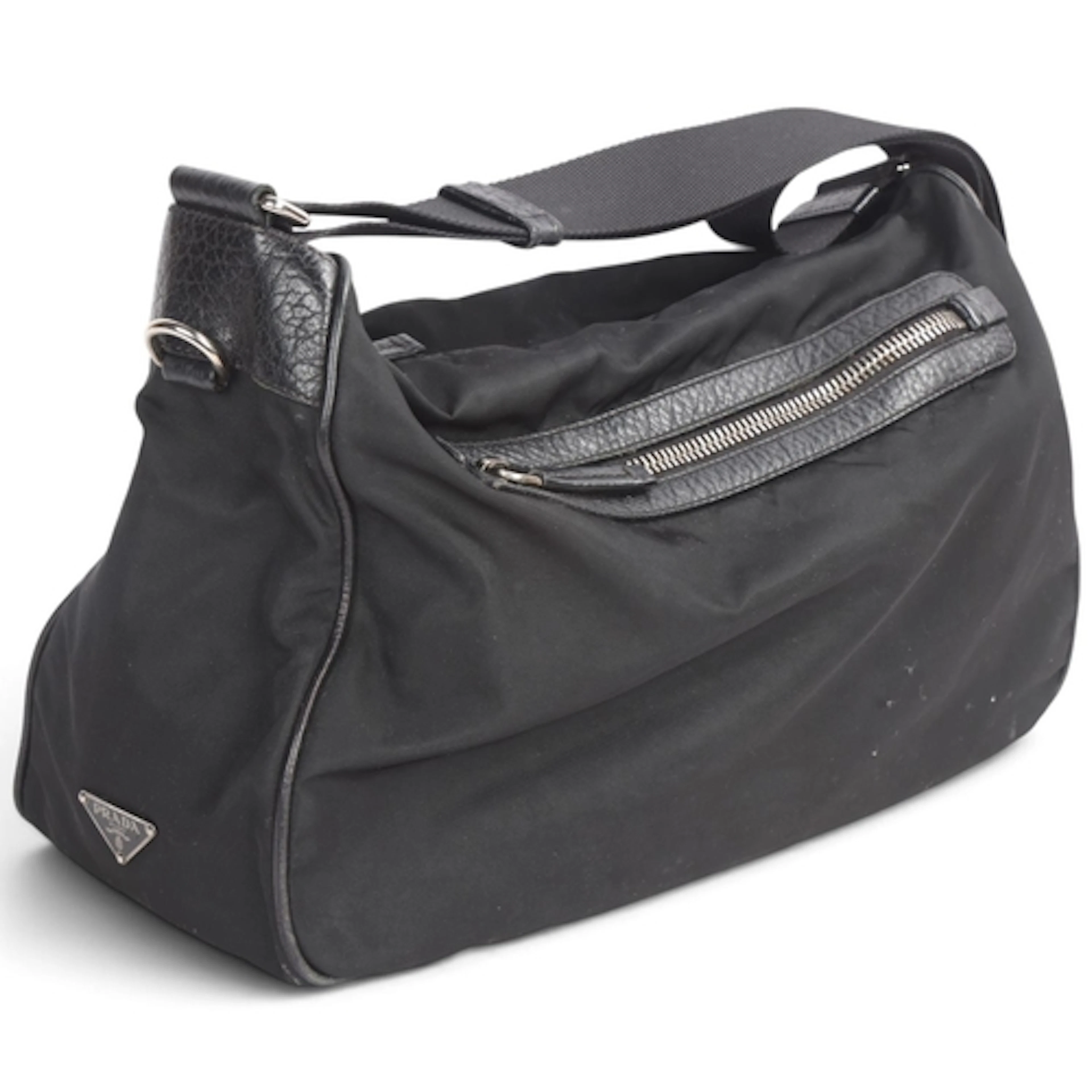 A Prada Tessuto nylon messenger bag, length approx 36cm, wit...