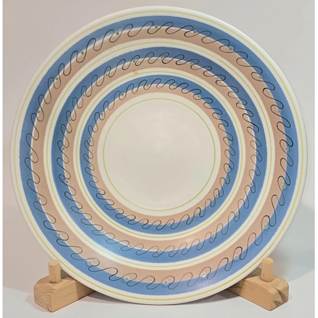 Poole Pottery shape 920 TNB pattern Freeform large footed bo...