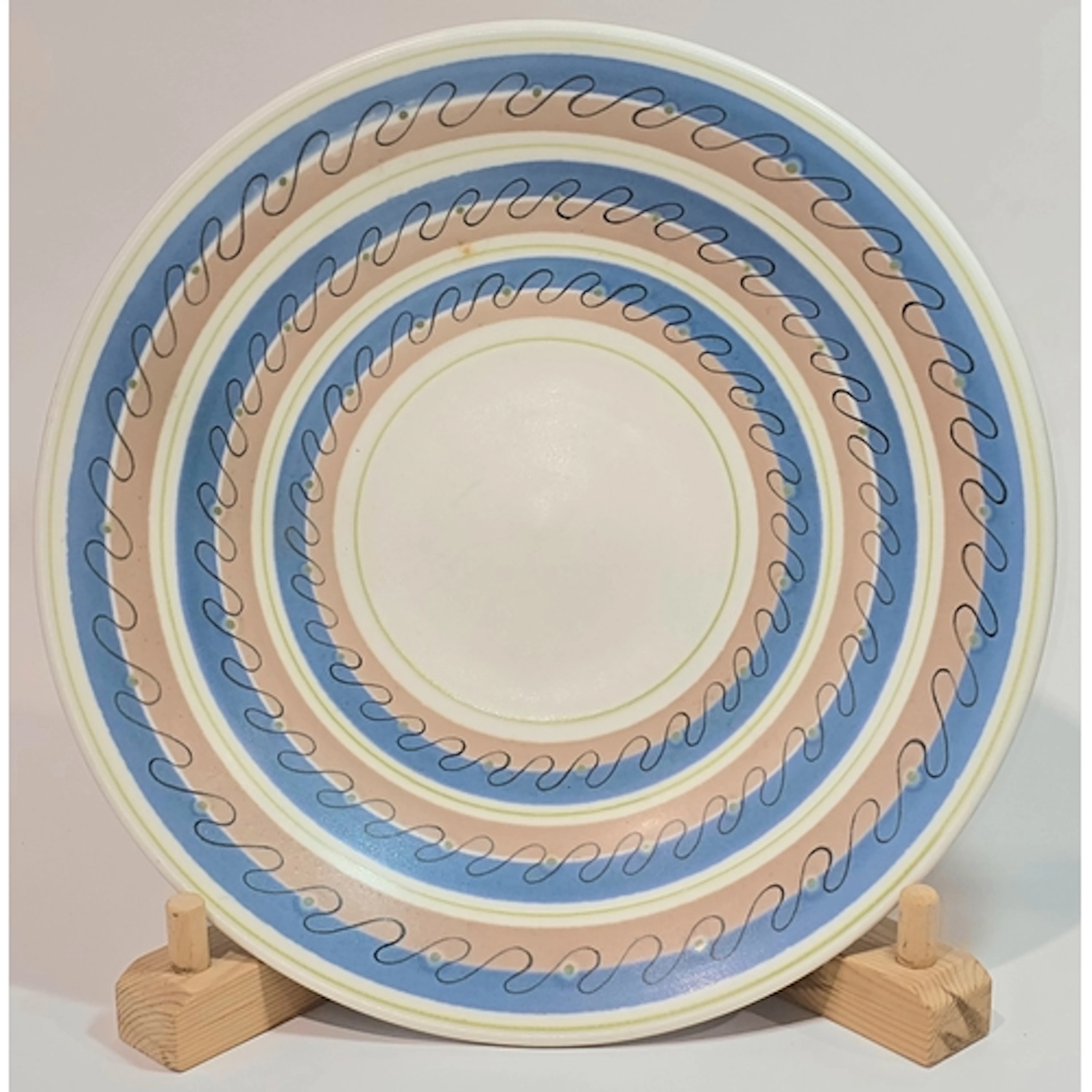 Poole Pottery shape 920 TNB pattern Freeform large footed bo...