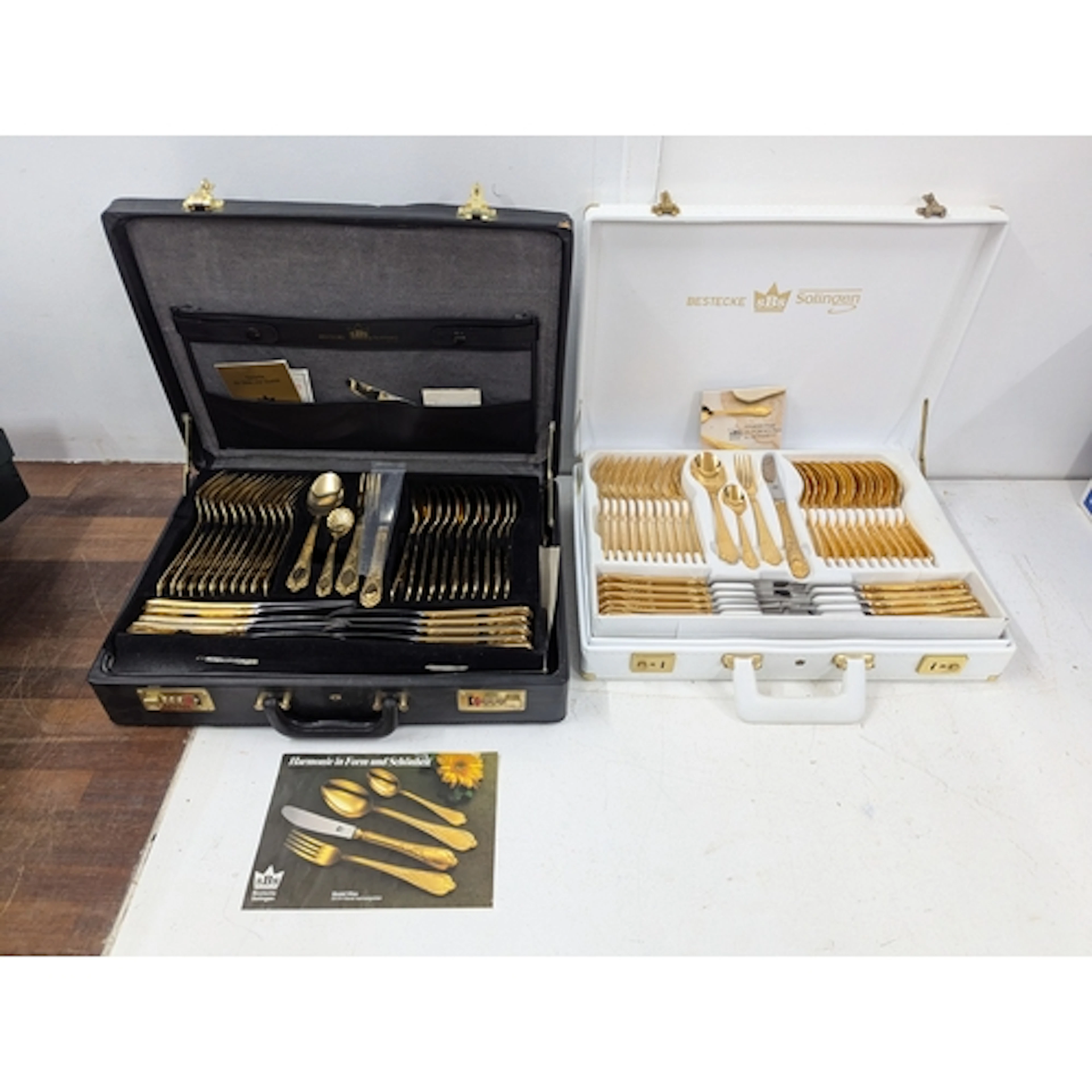Two Bestecke SBS Solingen cased canteen of cutlery sets, wit...