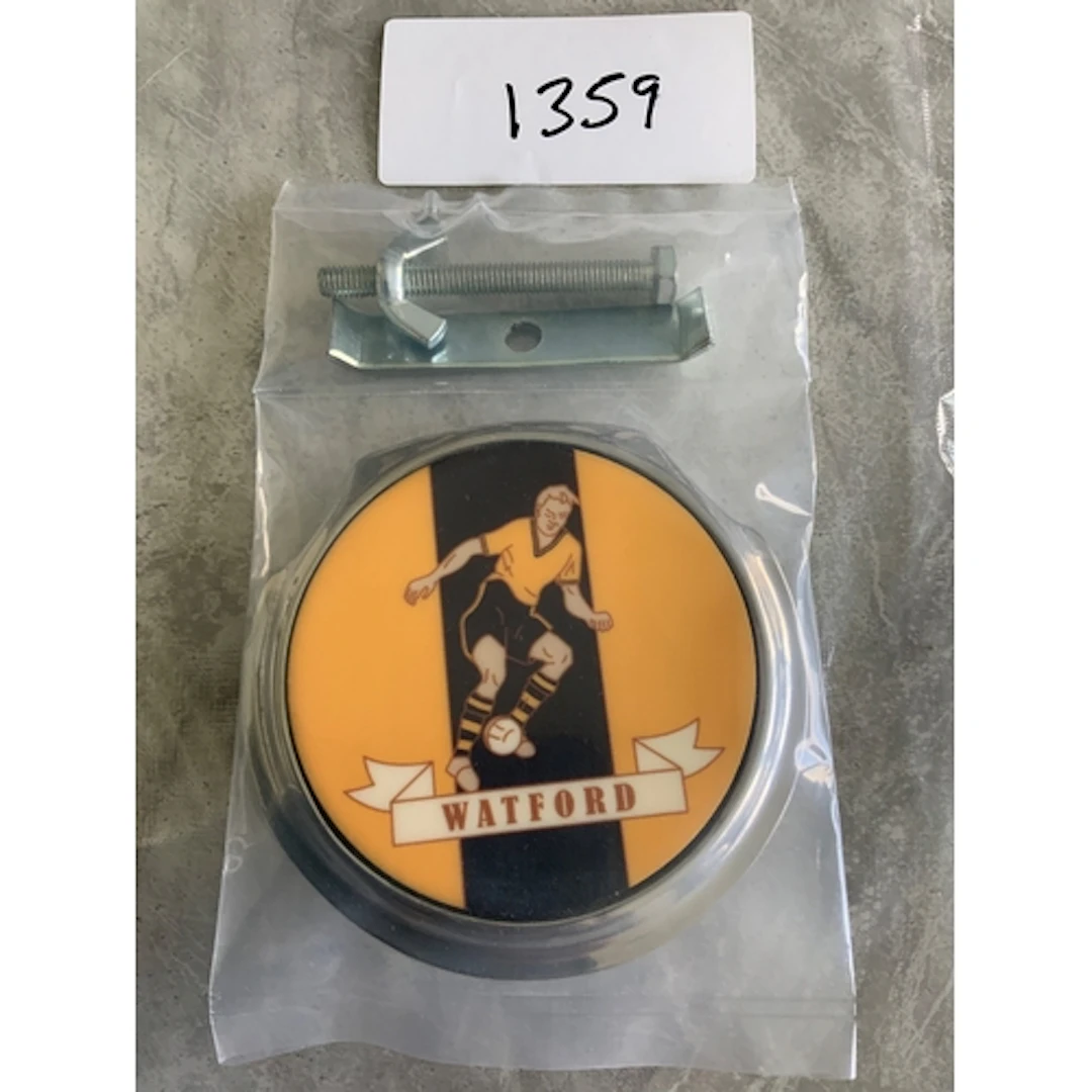Watford 1960s Football Car Badge: Still in packaging with fi...