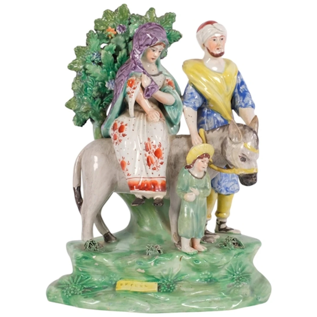 A 19th century Staffordshire pearlware group "Return From Eg...