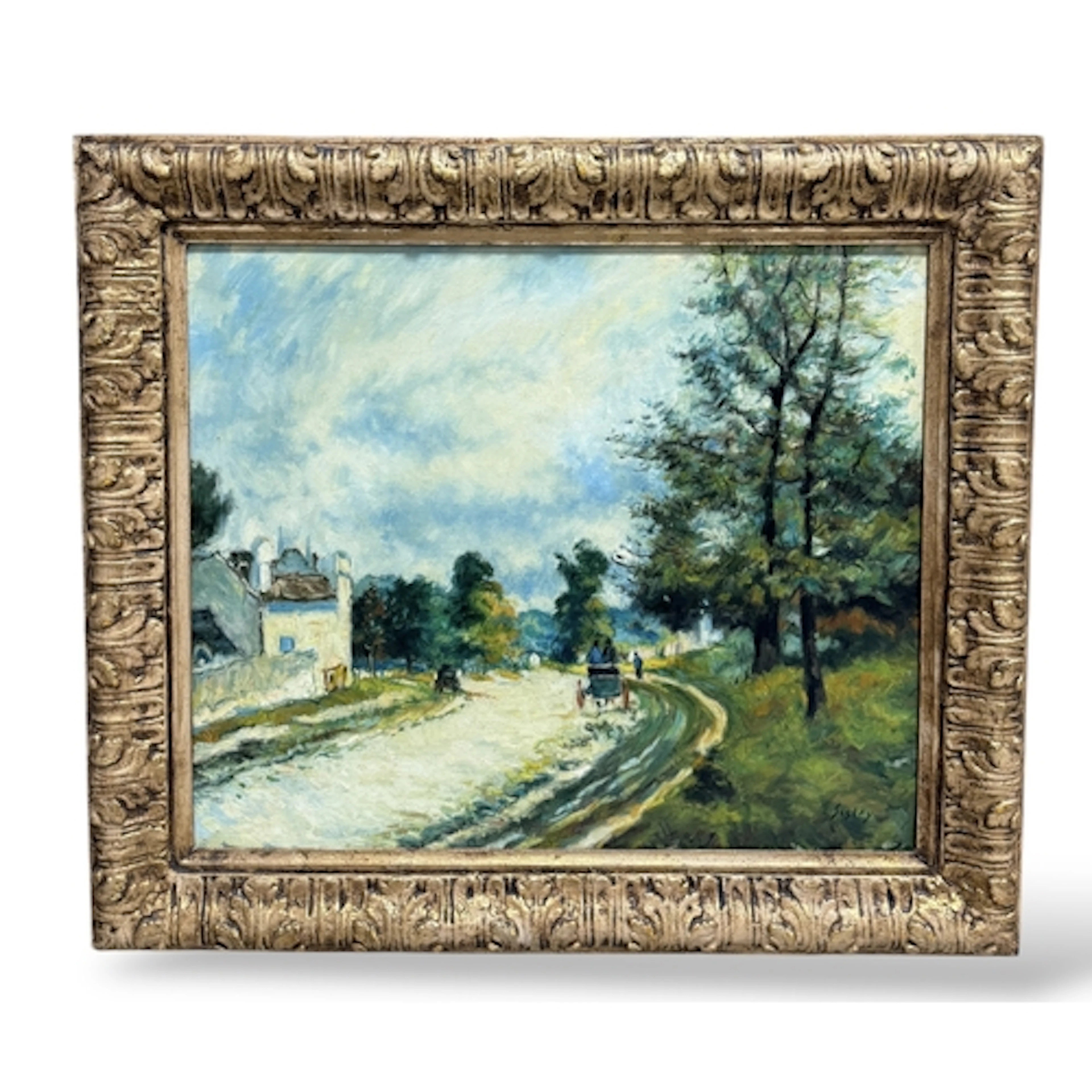 STUDIO CANALS: AFTER ALFRED SISLEY, AN OIL PAINTING ON CANVA...
