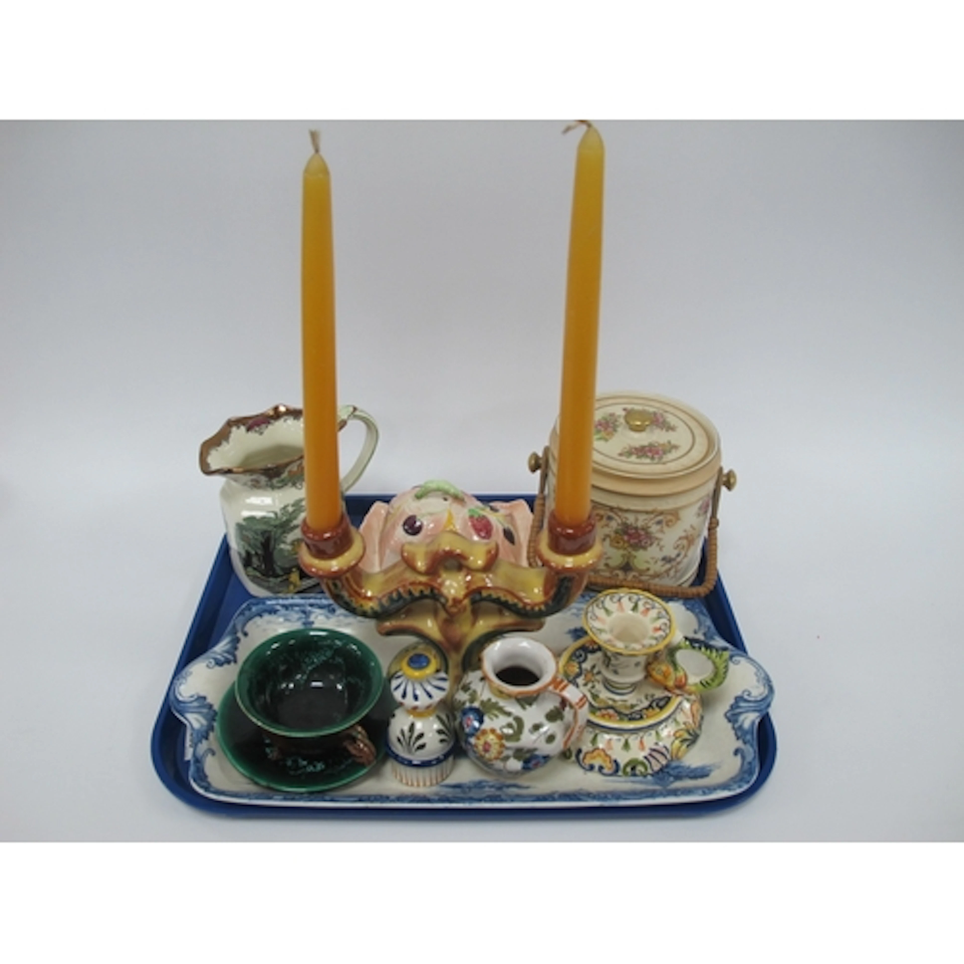 French Ceramics, Ducal biscuit barrel, Masons jug, Melba che...