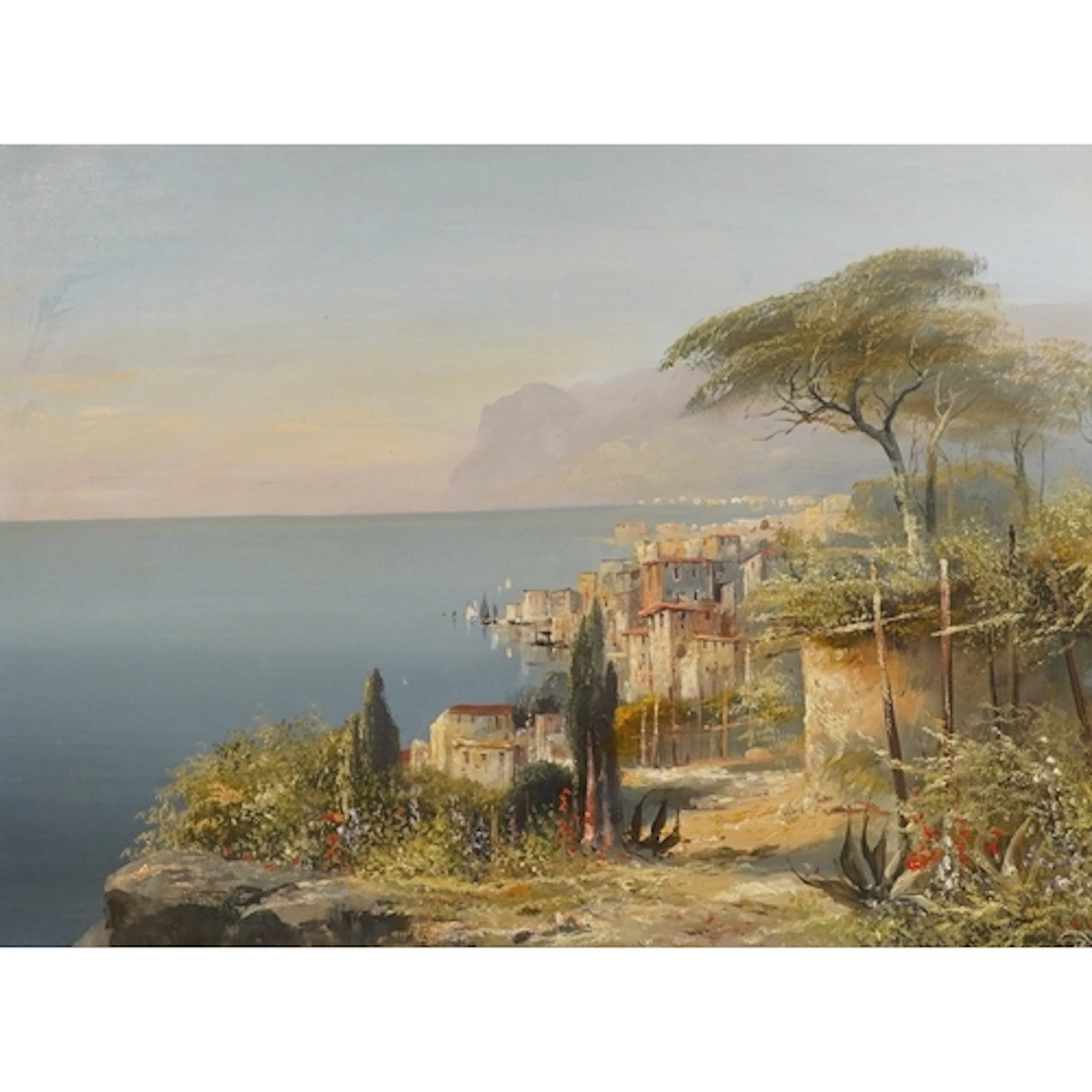 Josef Kugler (Austrian, 1913-2011), Neapolitan coastal scene...