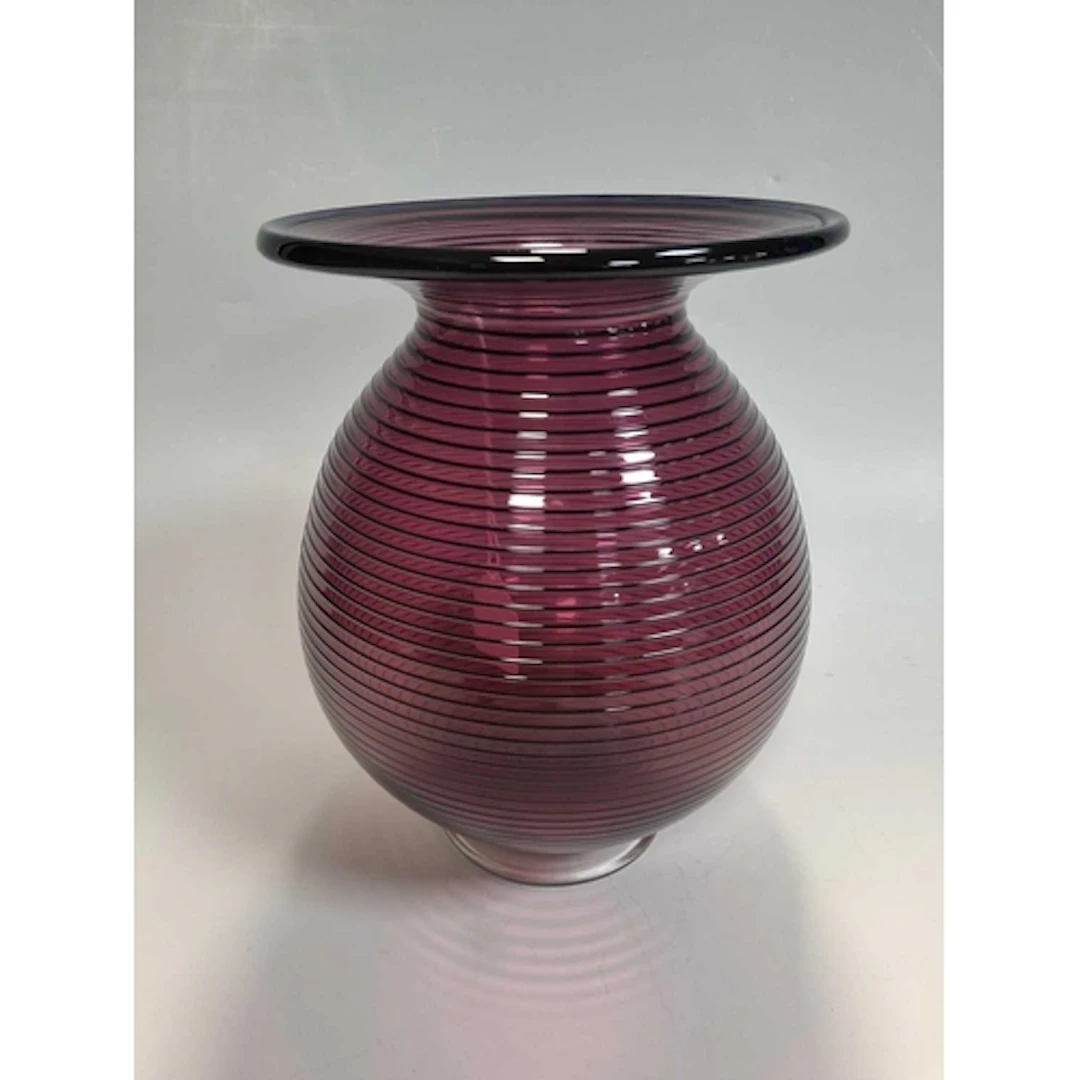 BOB CROOKS GLASS VASE FOR FIRST GLASS, a substantial and vib...