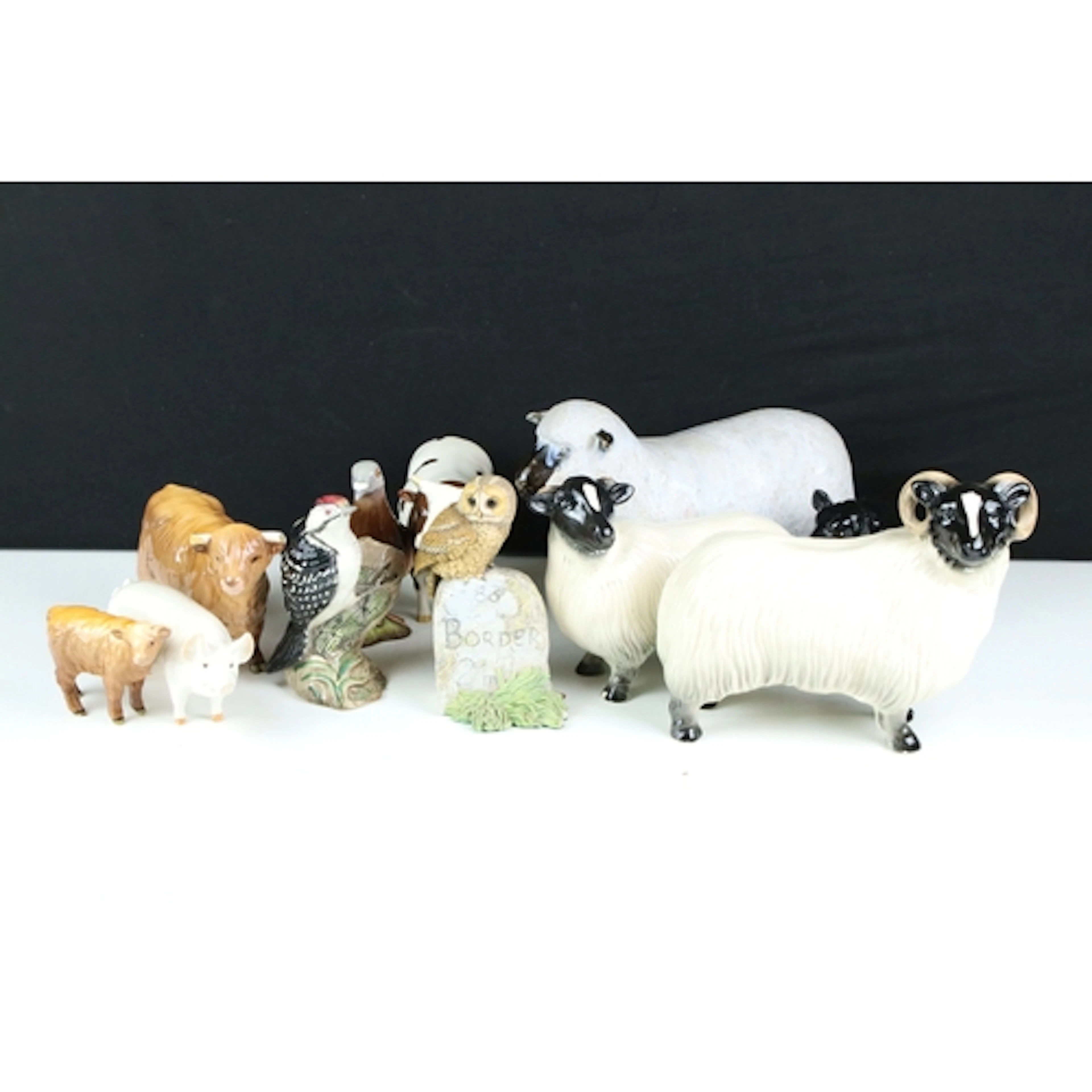 Collection of Beswick figurines to include Aberdeen Angus Bu...