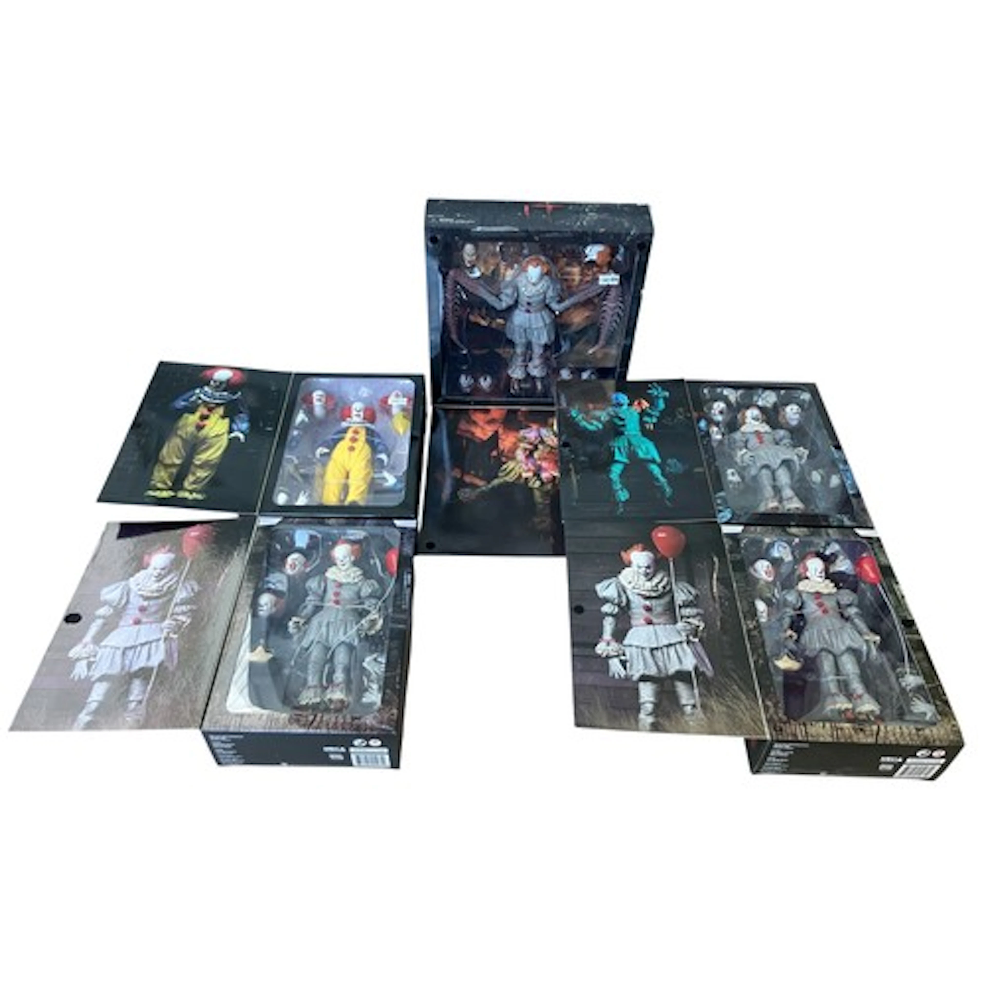 5 x boxed NECA IT Pennywise 7" ultimate action figures...