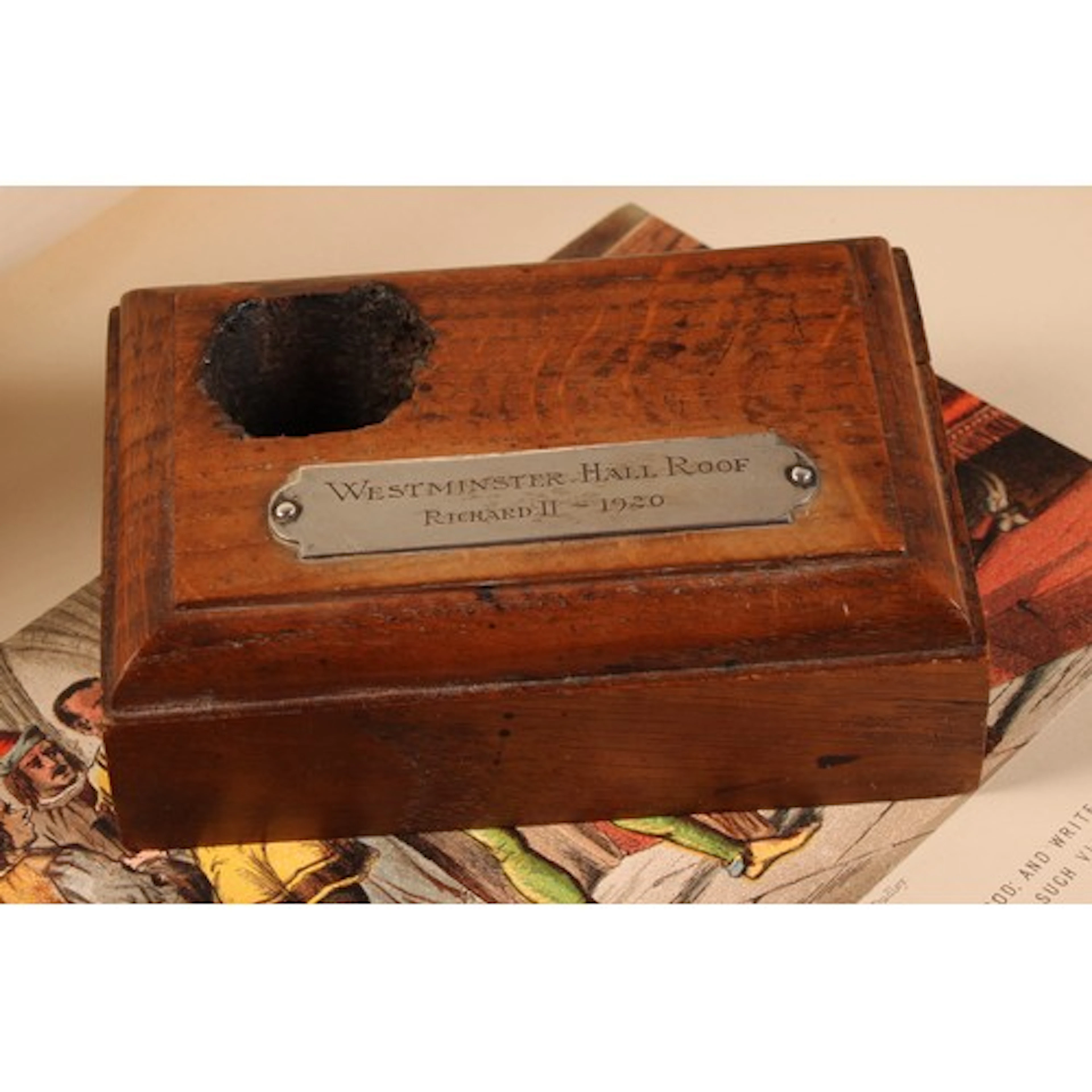 Curiosities - a salvaged Medieval oak rectangular desk weigh...