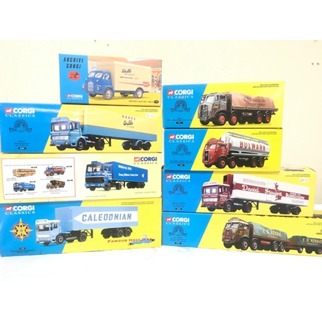 A Collection Of 8 Boxed Corgi Classic Lorries Including A Wa...