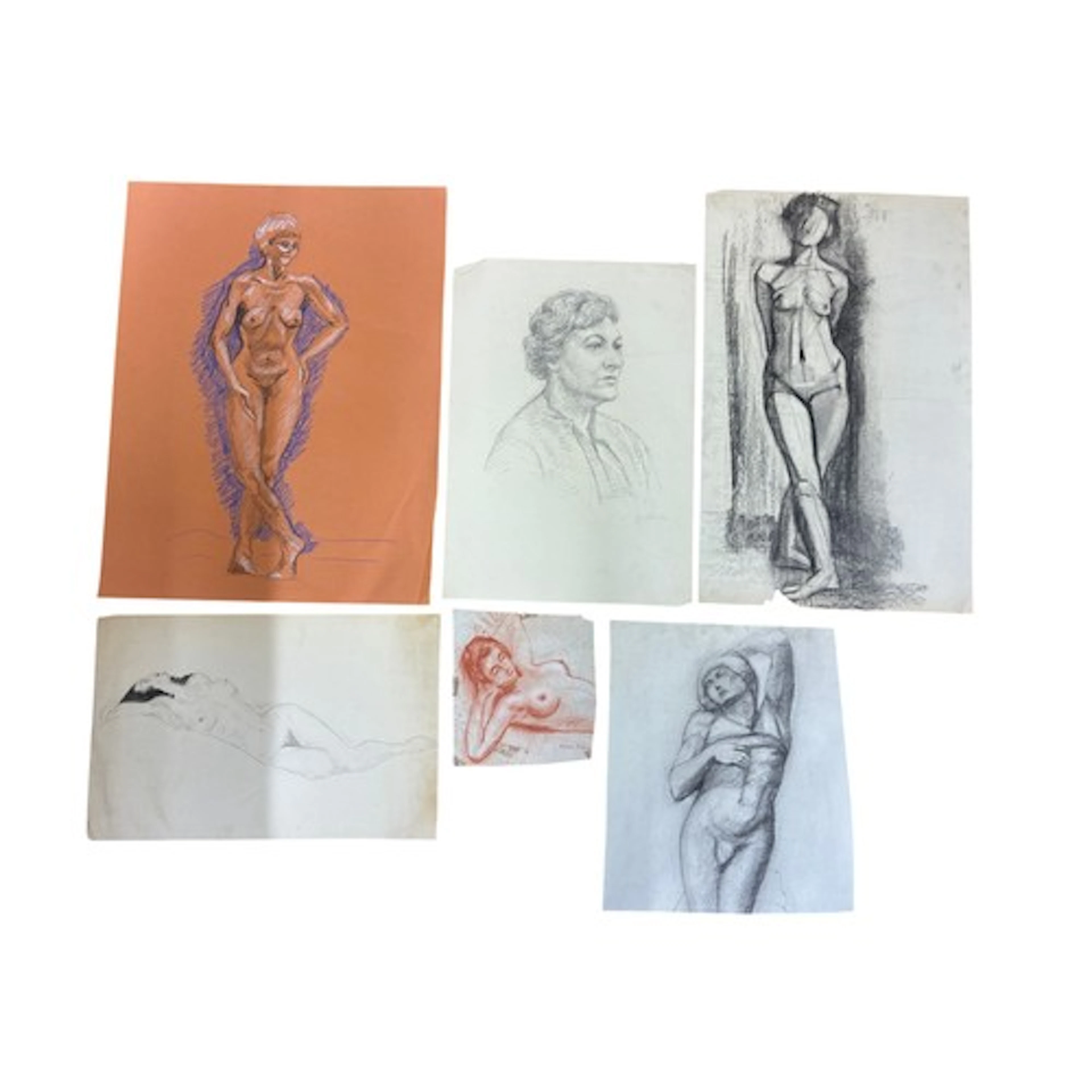 A 20th century artist's studio portfolio of work by French a...