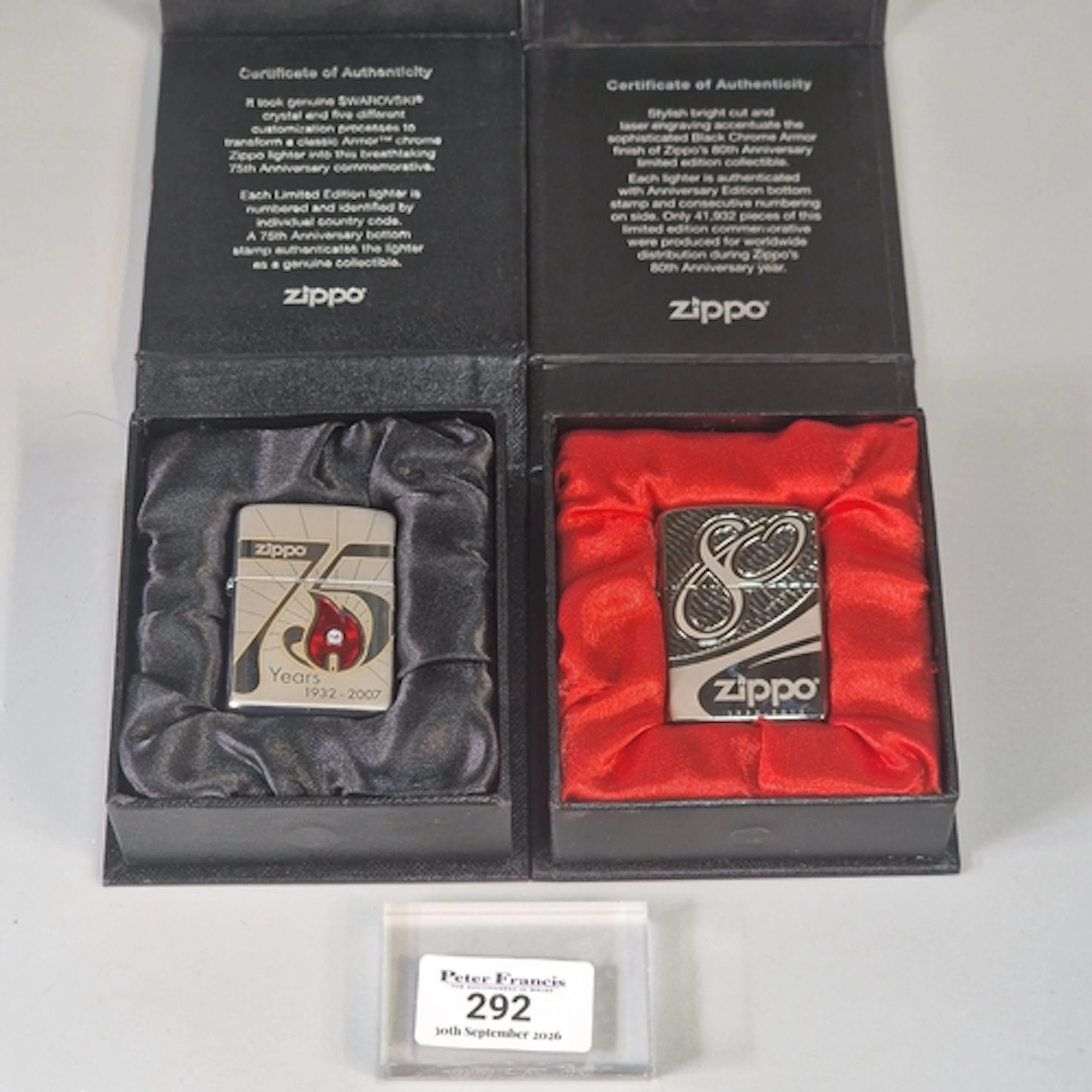 2007 Zippo 75th Anniversary Limited Edition Swarovski Crysta...