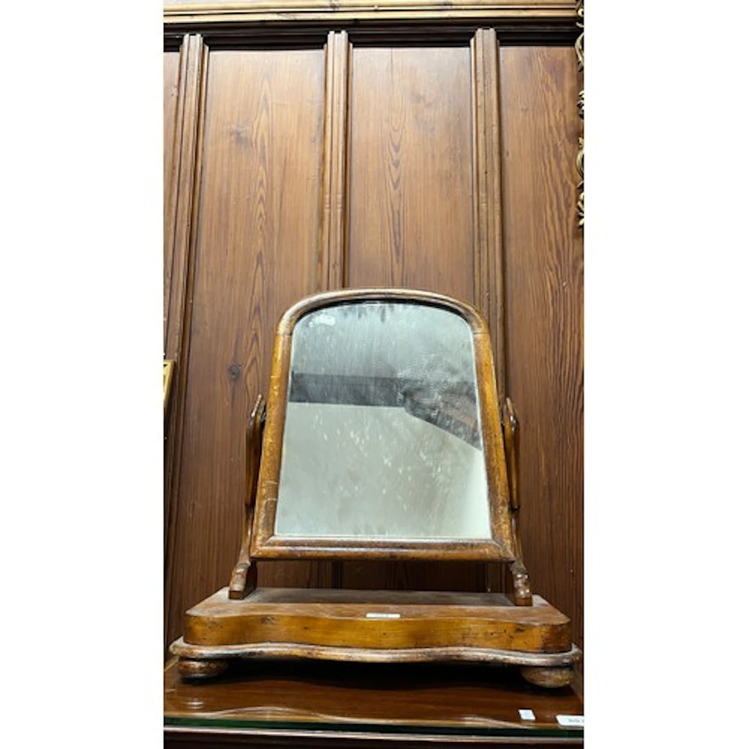 Antique mahogany swing dressing glass mirror.
