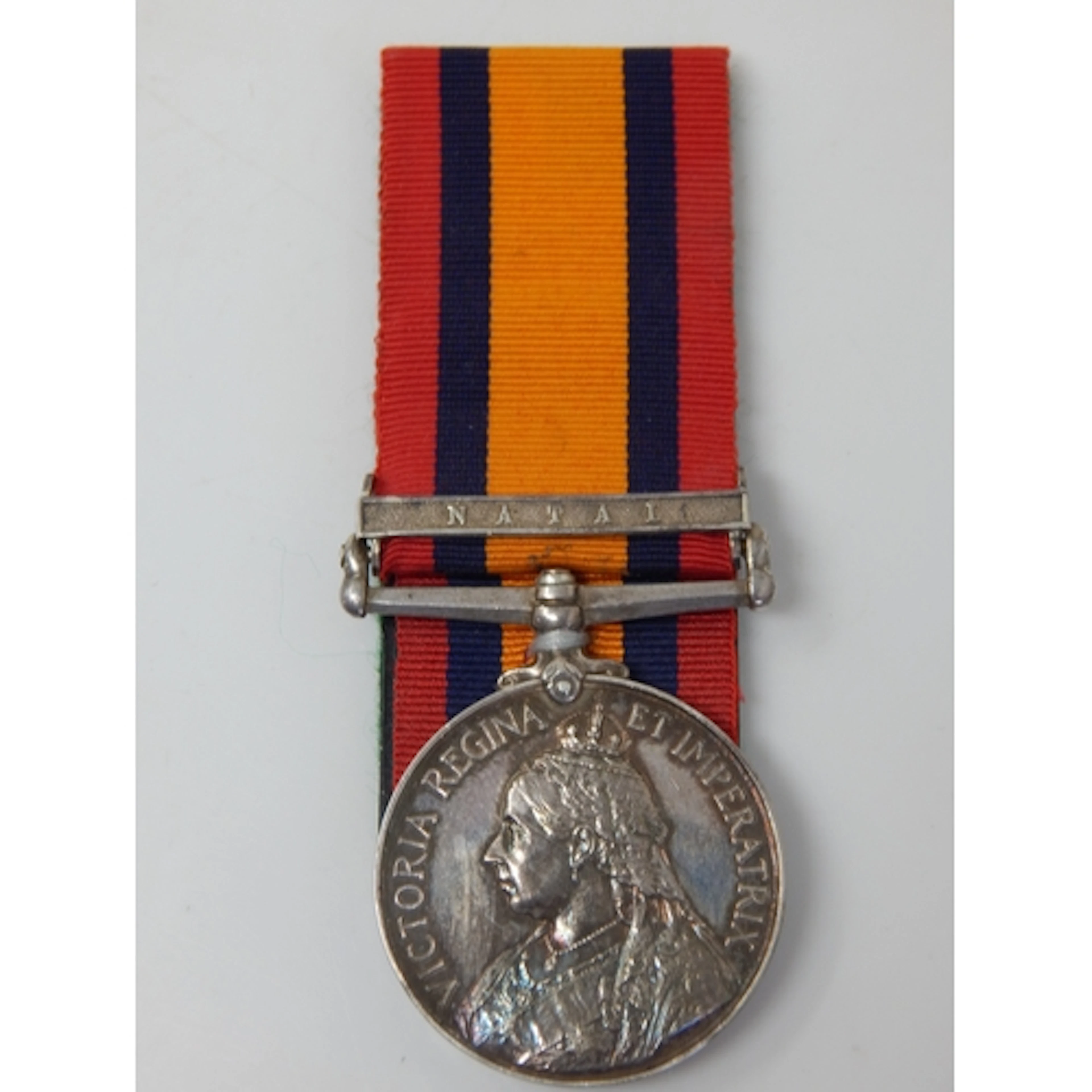 Boer War Q.S.A Medal with Clasp for Natal Awarded & Edge Nam...