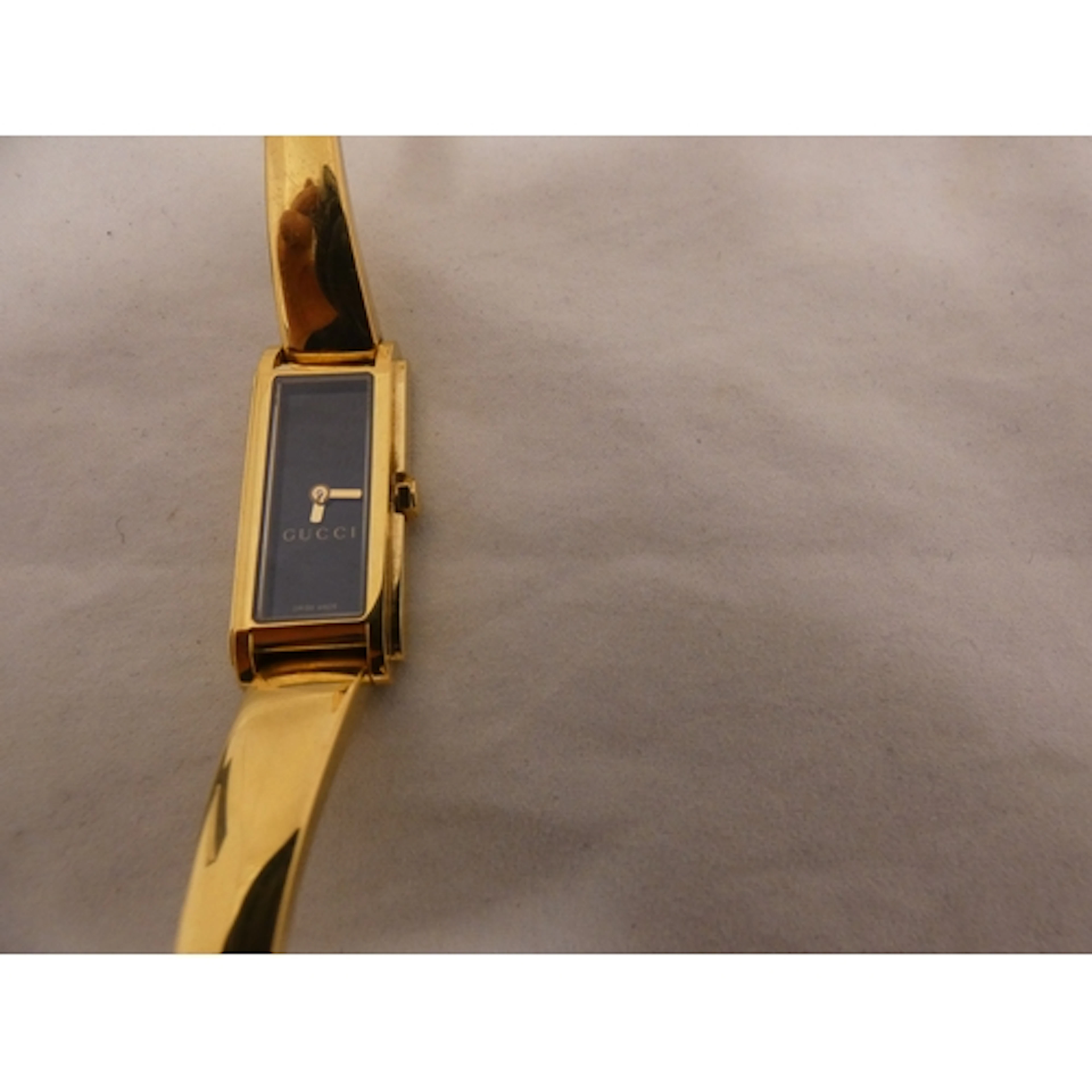 Gucci Swiss gold plated stainless steel lady's wristwatch, w...