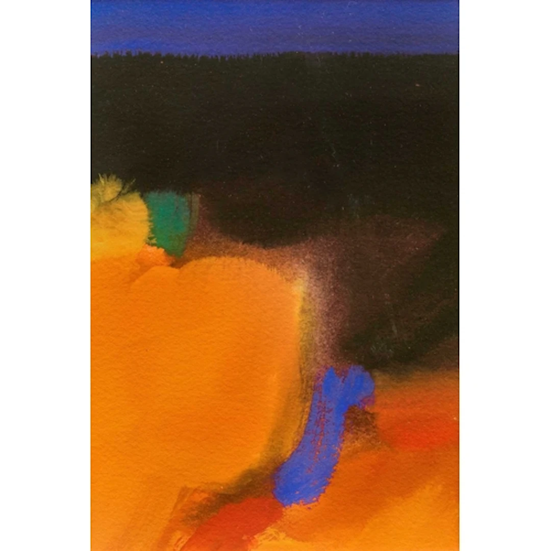 § John MILLER (1931-2002) Landscape Gouache, stamp signed, i...