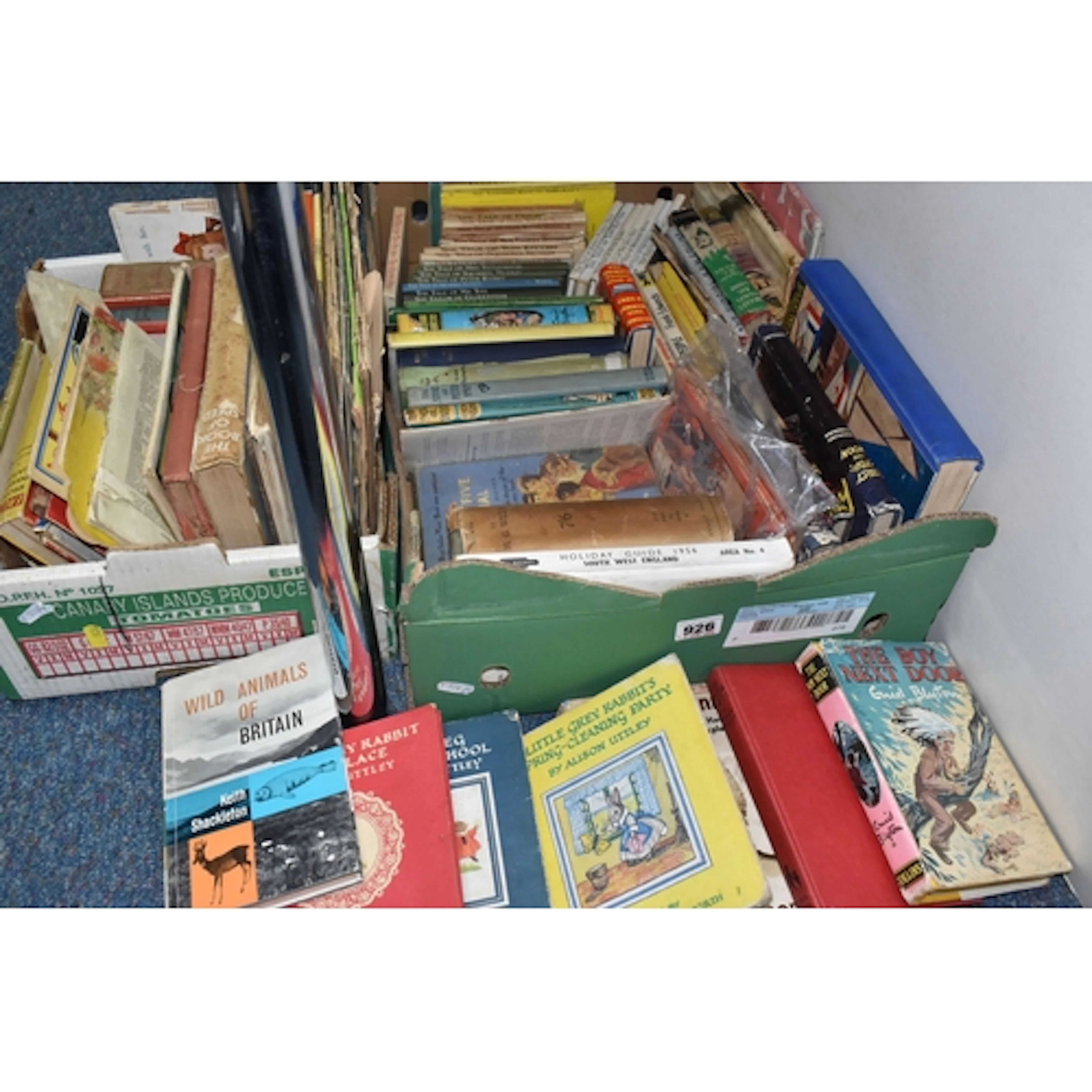 TWO BOXES OF BOOKS AND EPHEMERA, approximately seventy books...