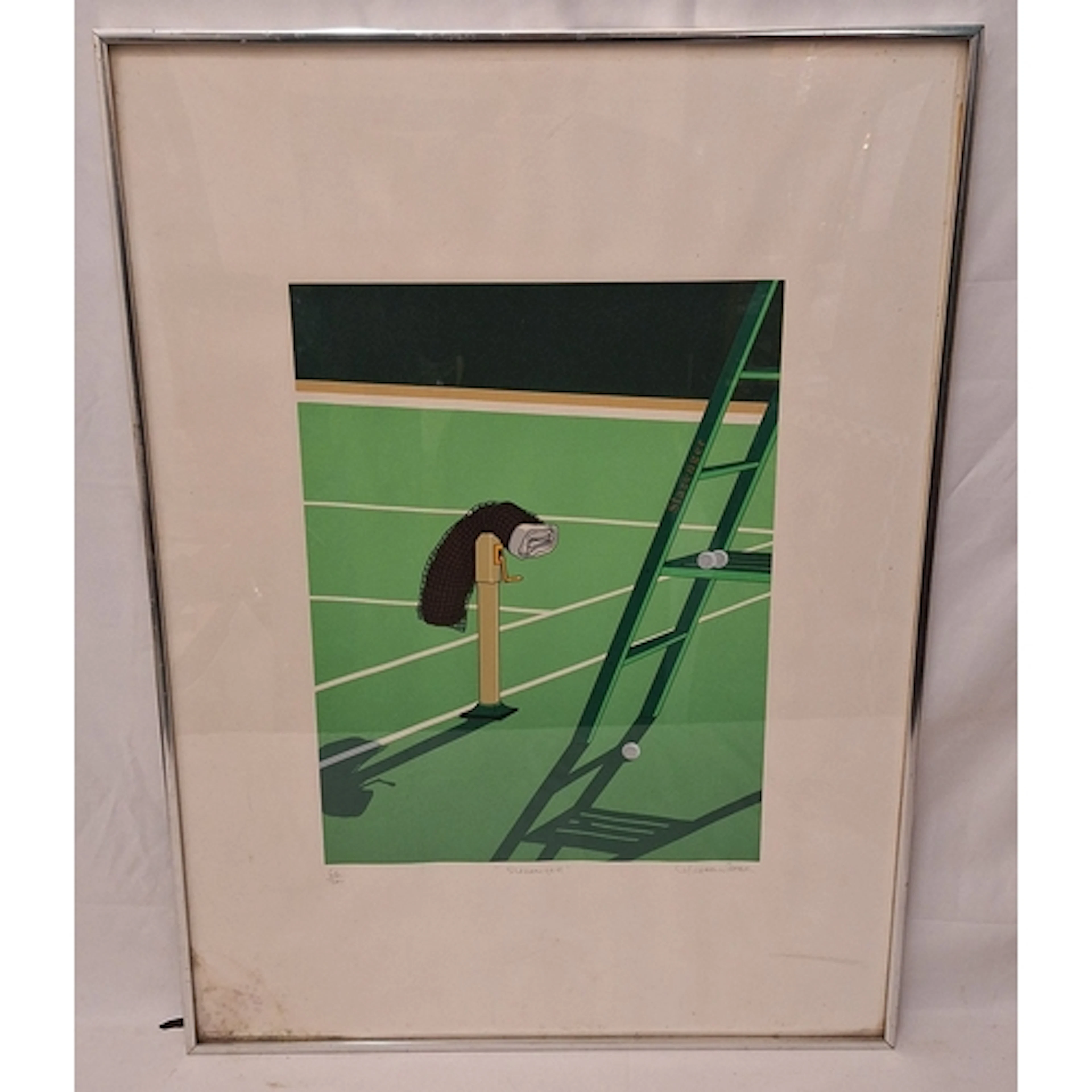 F/g Limited Edition Print, tennis court, entitled 'Slazenger...