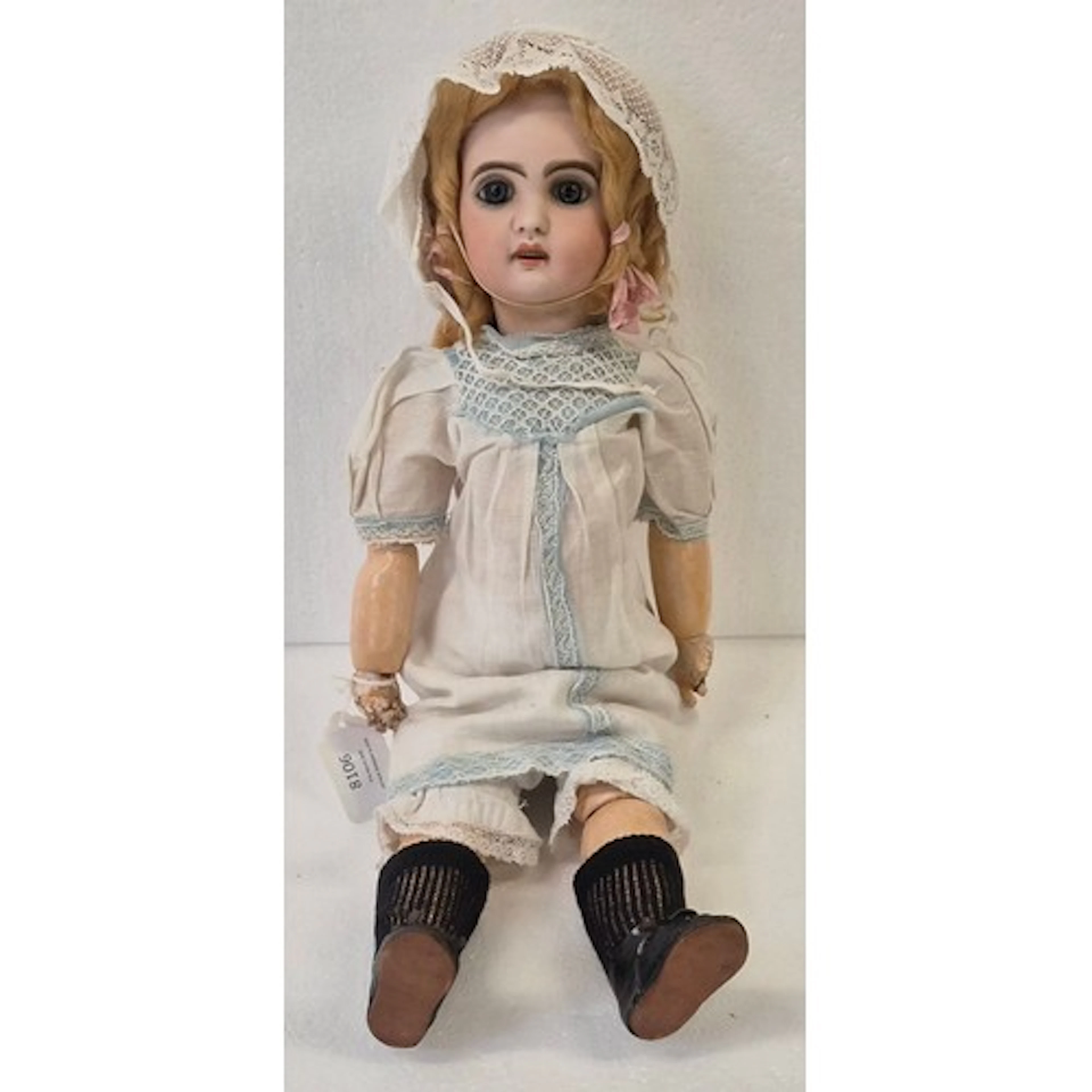A French Jumeau bisque head doll, with composite jointed bod...