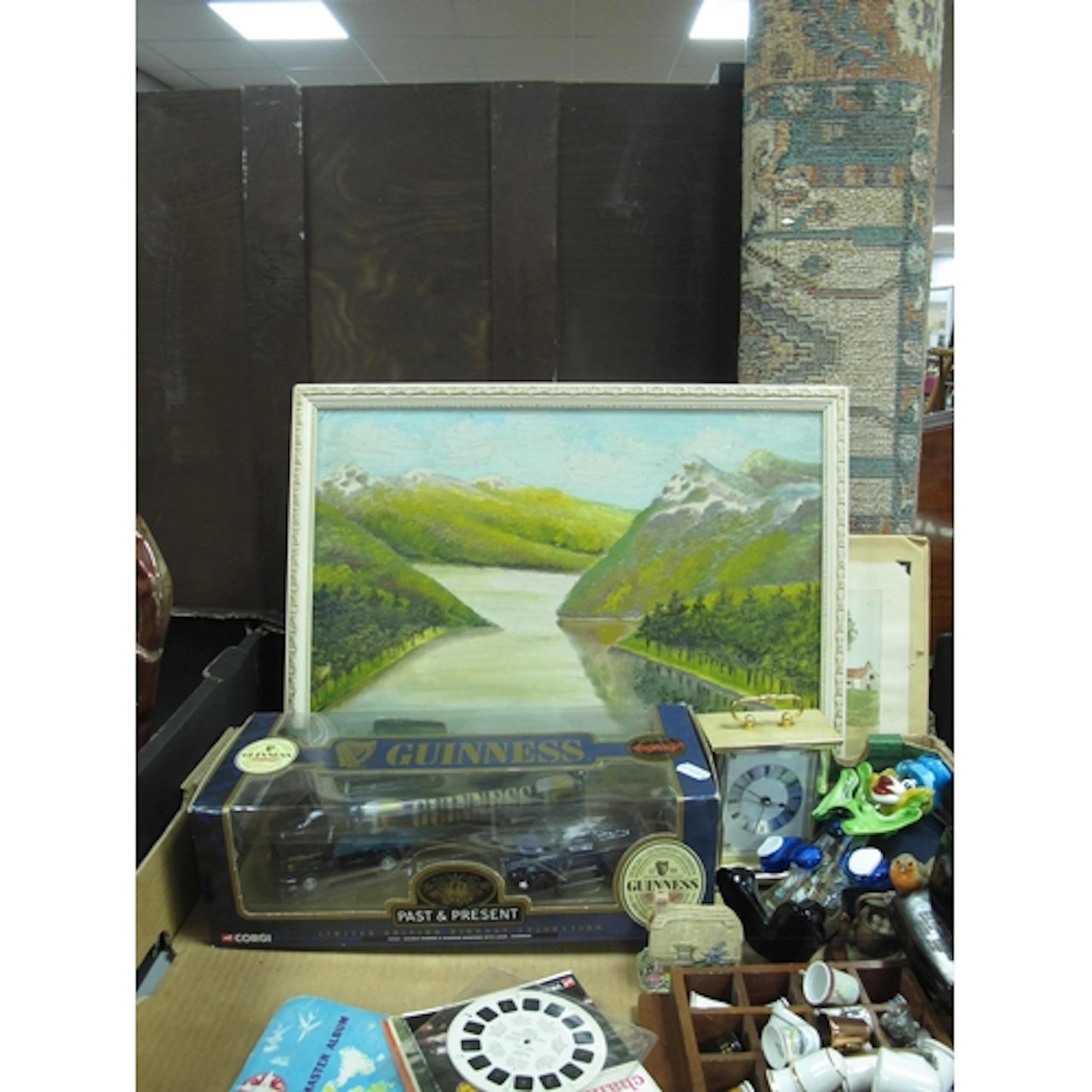 Collectables, including Murano style art glass clown, Canon ...