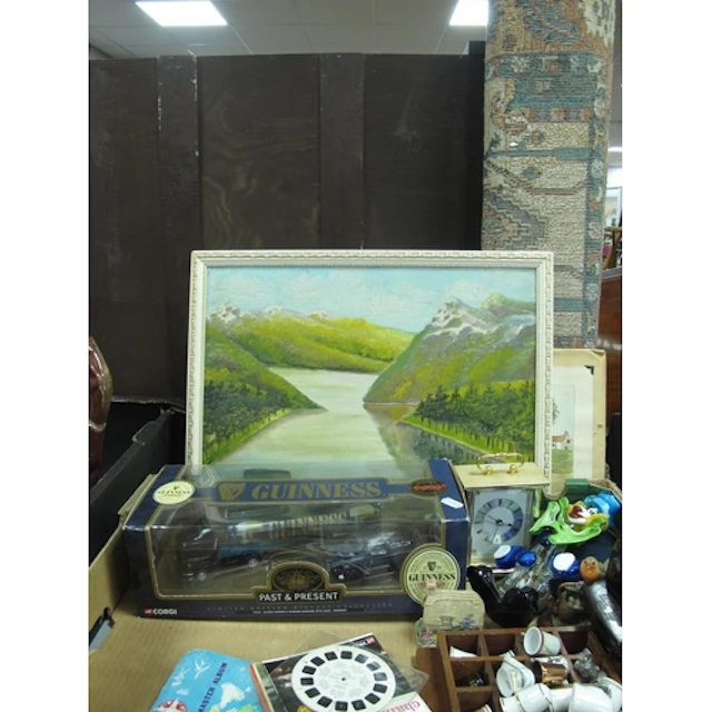 Collectables, including Murano style art glass clown, Canon ...