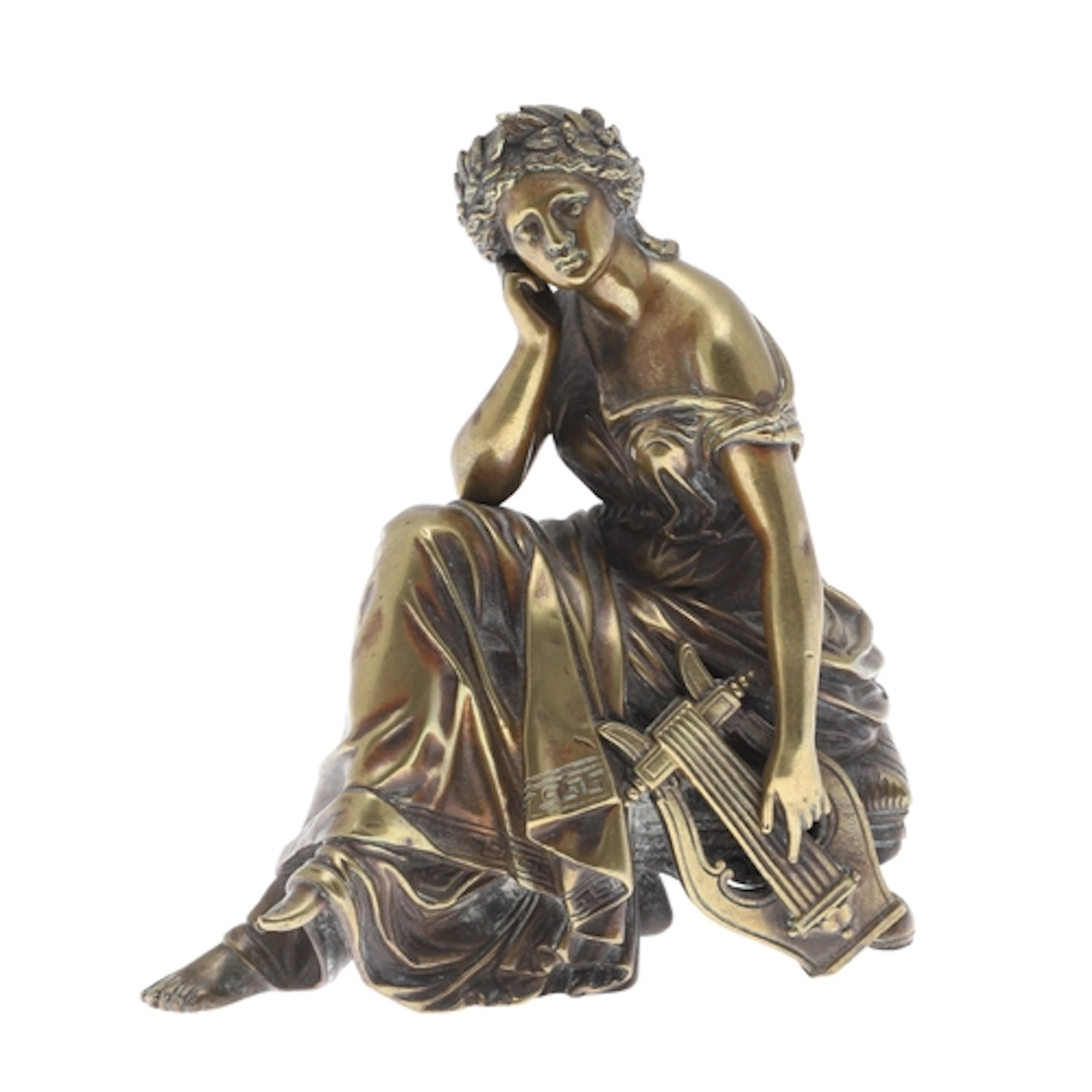 AFTER ALFRED-LOUIS HABERT (1824-1893), BRASS MODEL OF GREEK ...