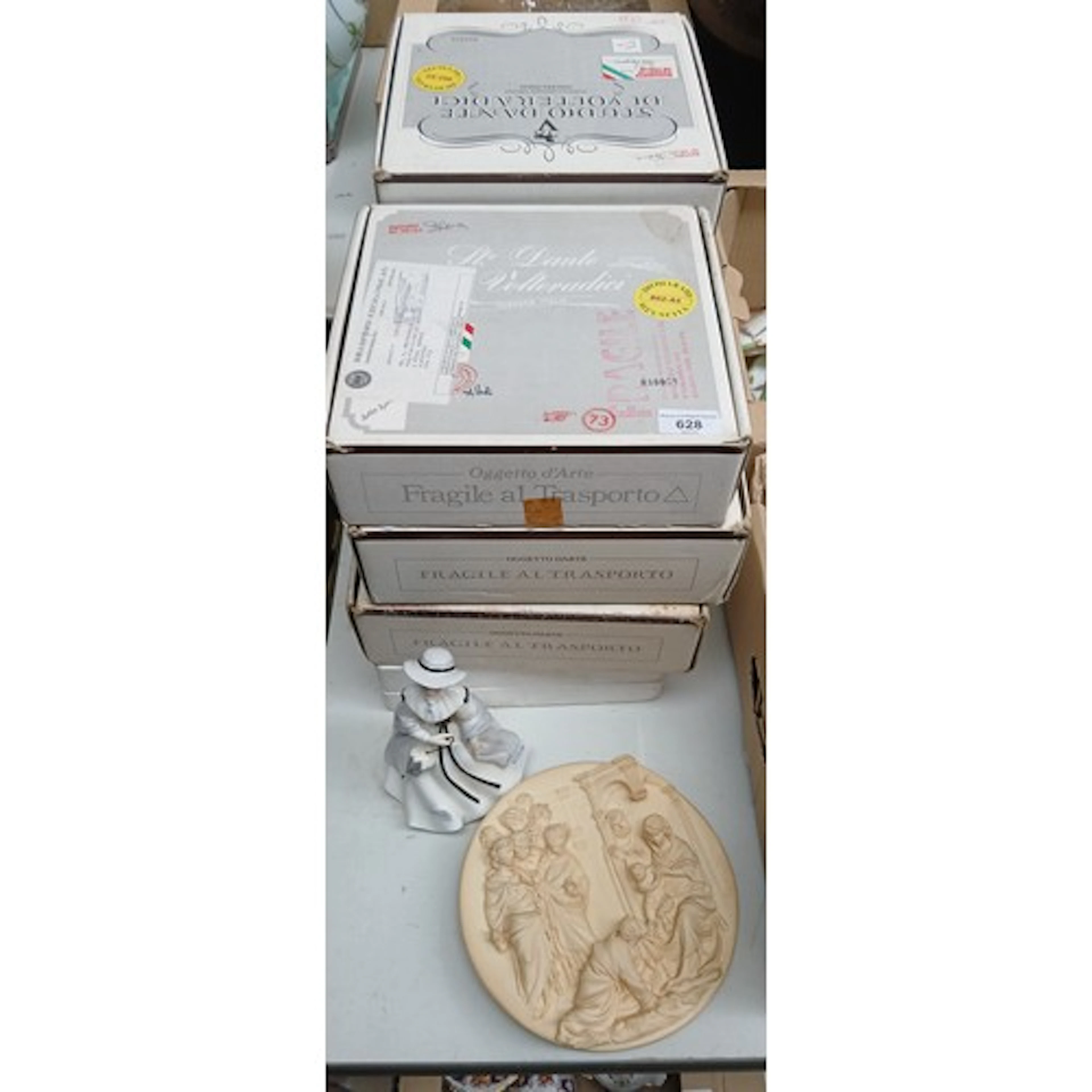 8 Italian Studio Dante Di Volteradici decorative plaques tog...