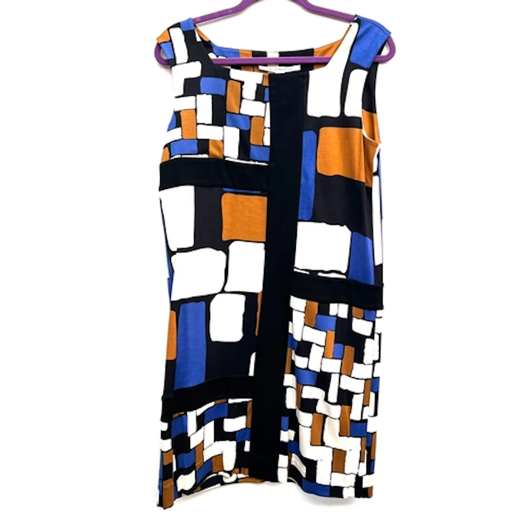 A Diane von Furstenberg sleeveless 'Mondrian' silk dress in ...