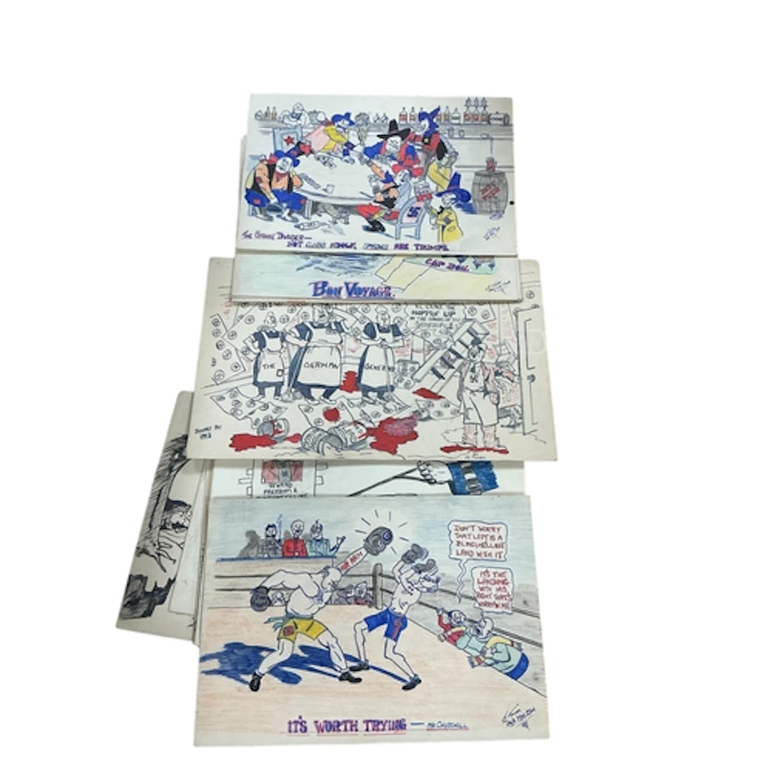 A collection of nineteen original 1940s World War Two graphi...