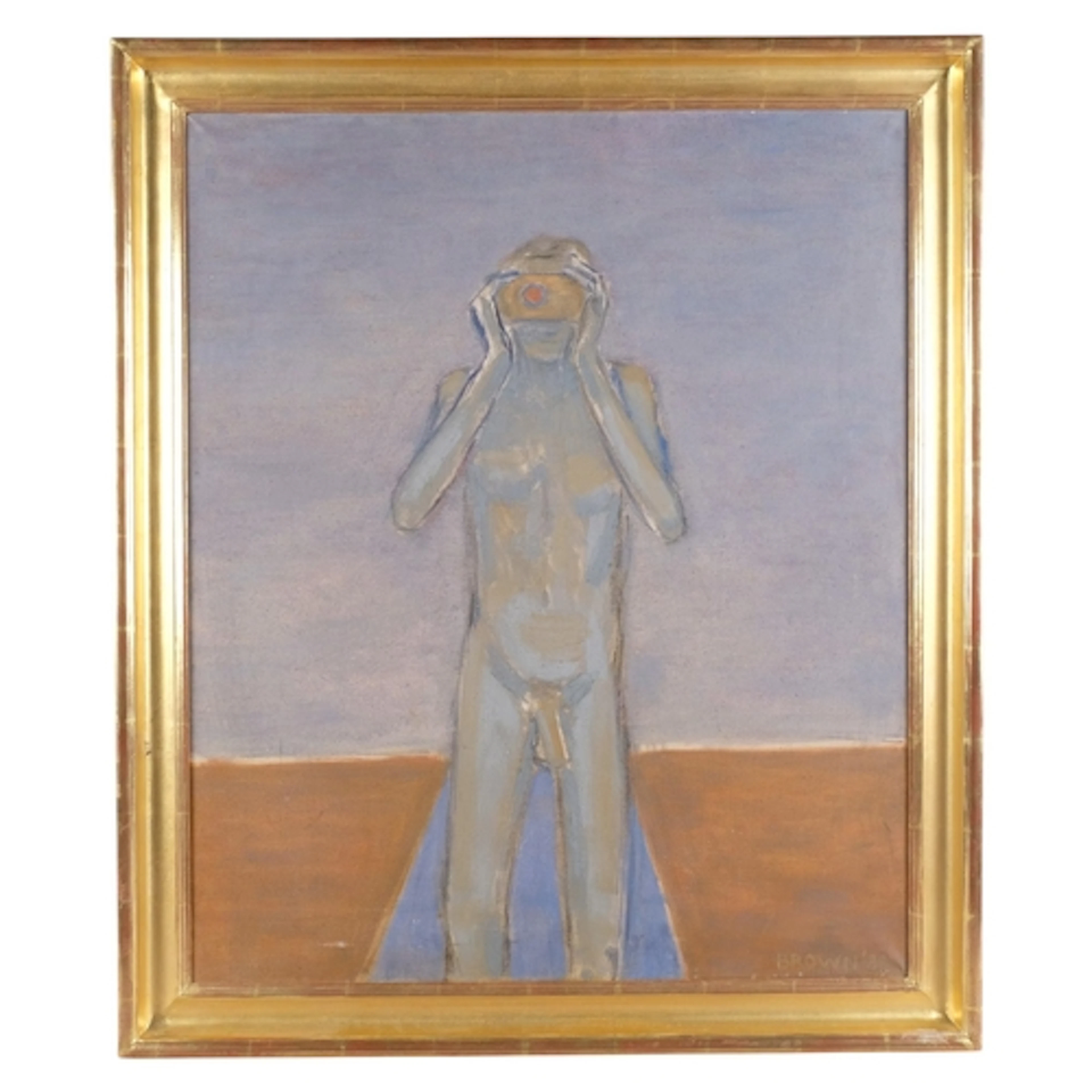 Modern British School, style of Keith Vaughan, life study, s...