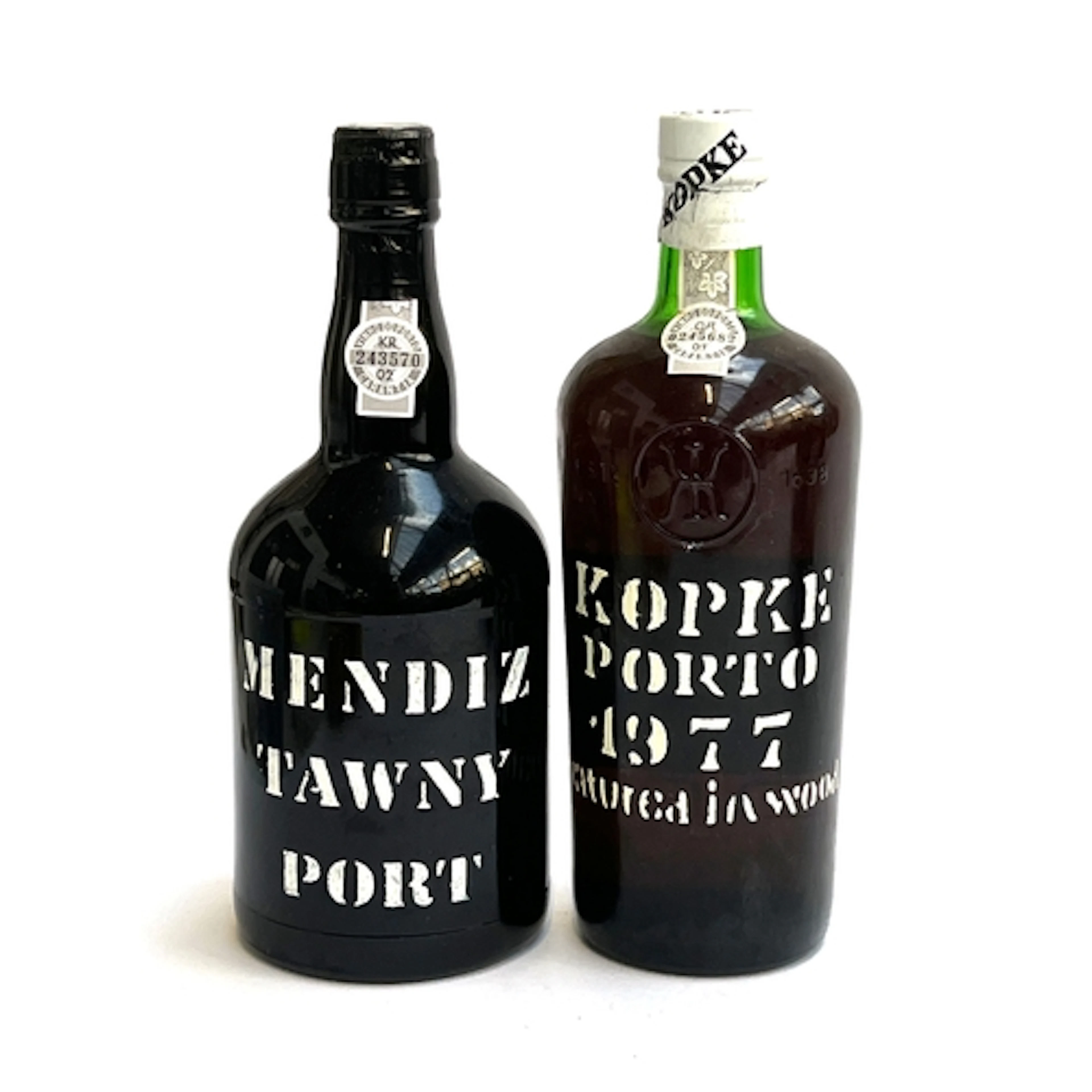 1977 Kopke Vintage Port, one bottle; Mendiz Tawny Port, one ...