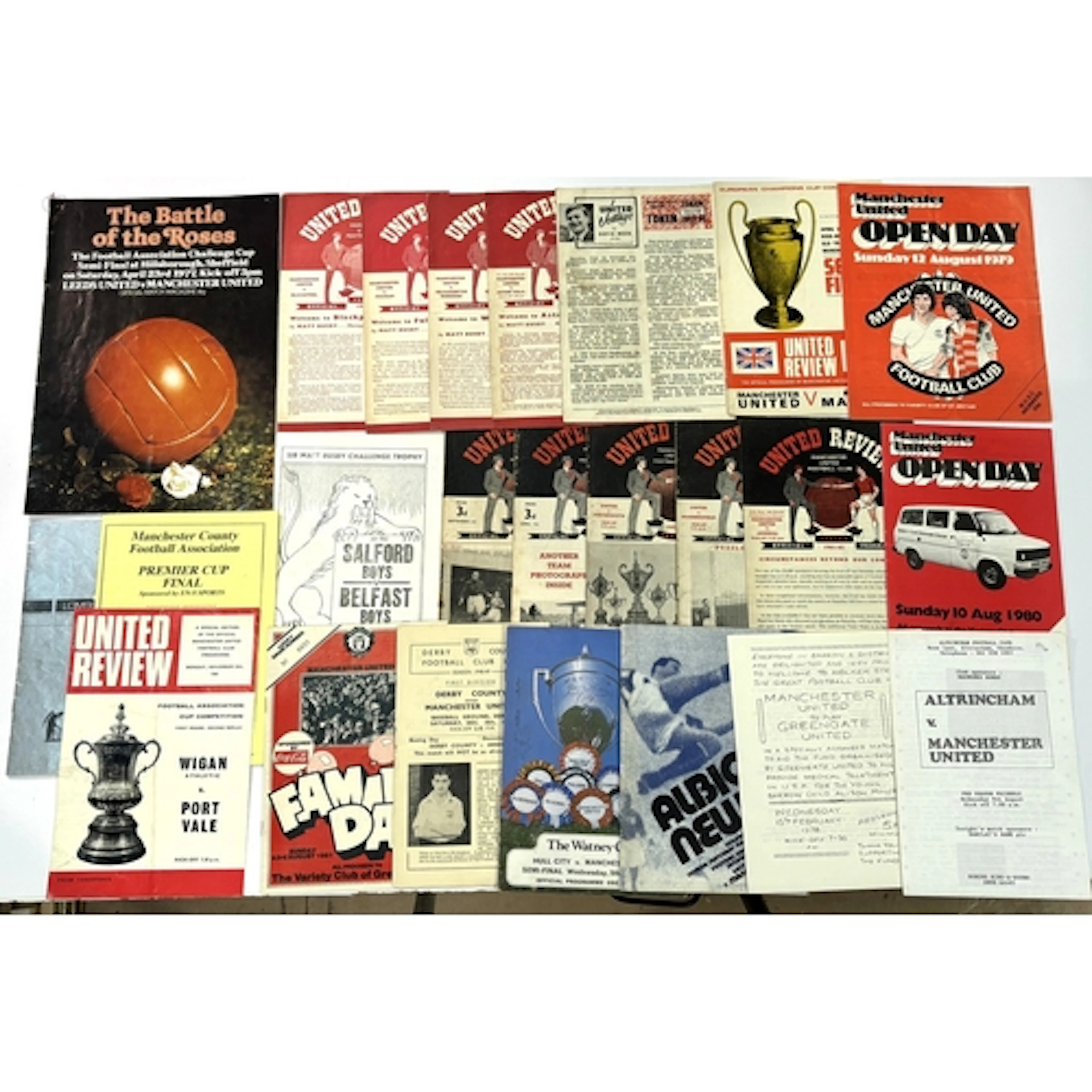 Manchester United home programmes 1949/1950 Manchester City,...