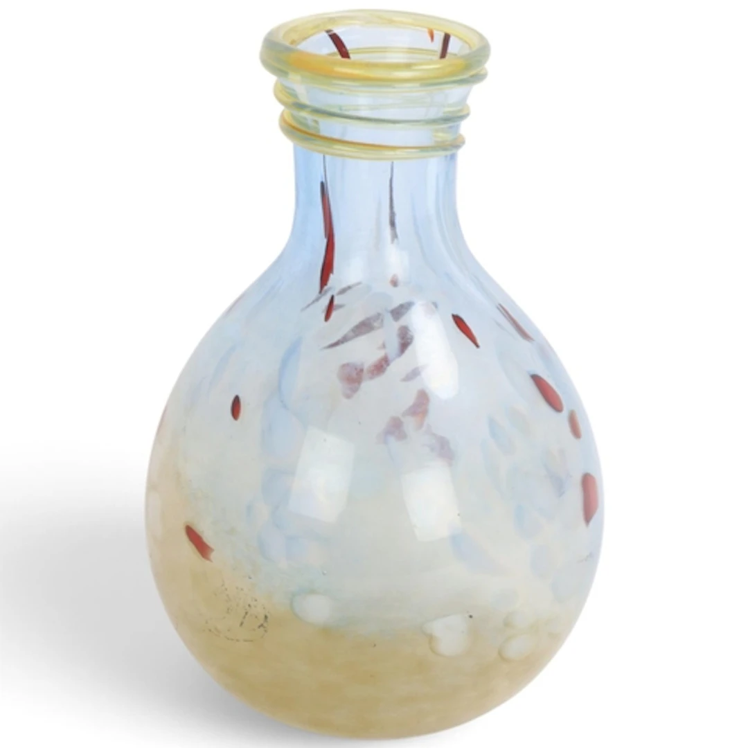 MARTIN EVANS, an Isle of Wight studio glass vase, with spira...