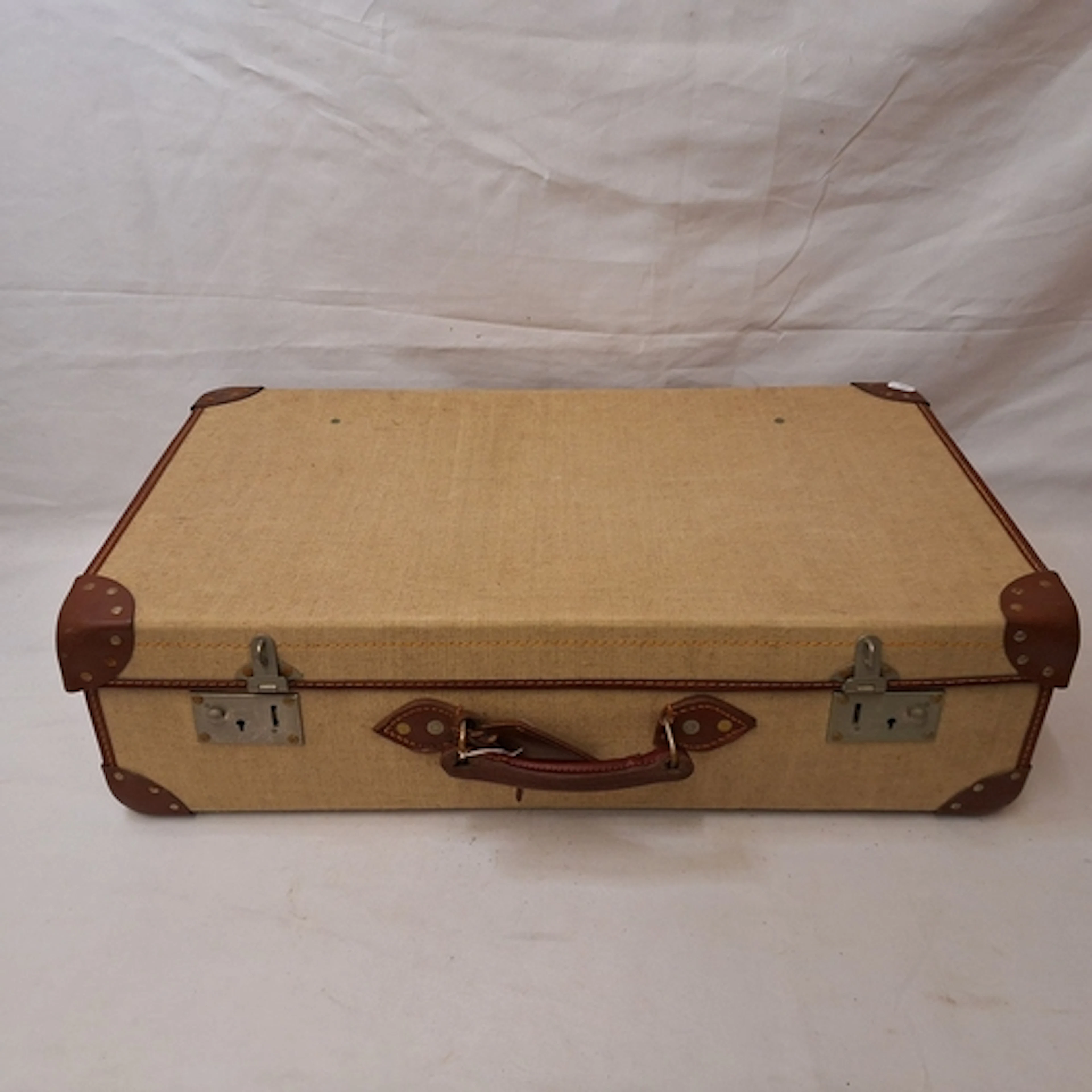 Vintage Demob Suitcase, marked to interior NATO Military Iss...