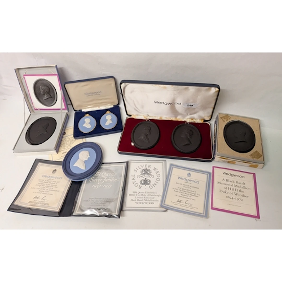 Wedgwood Royal Wedding Collection - a pair of portrait minia...