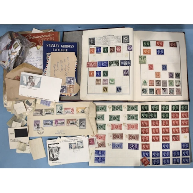An All-World collection of stamps in a 'Meteor' album, noteb...