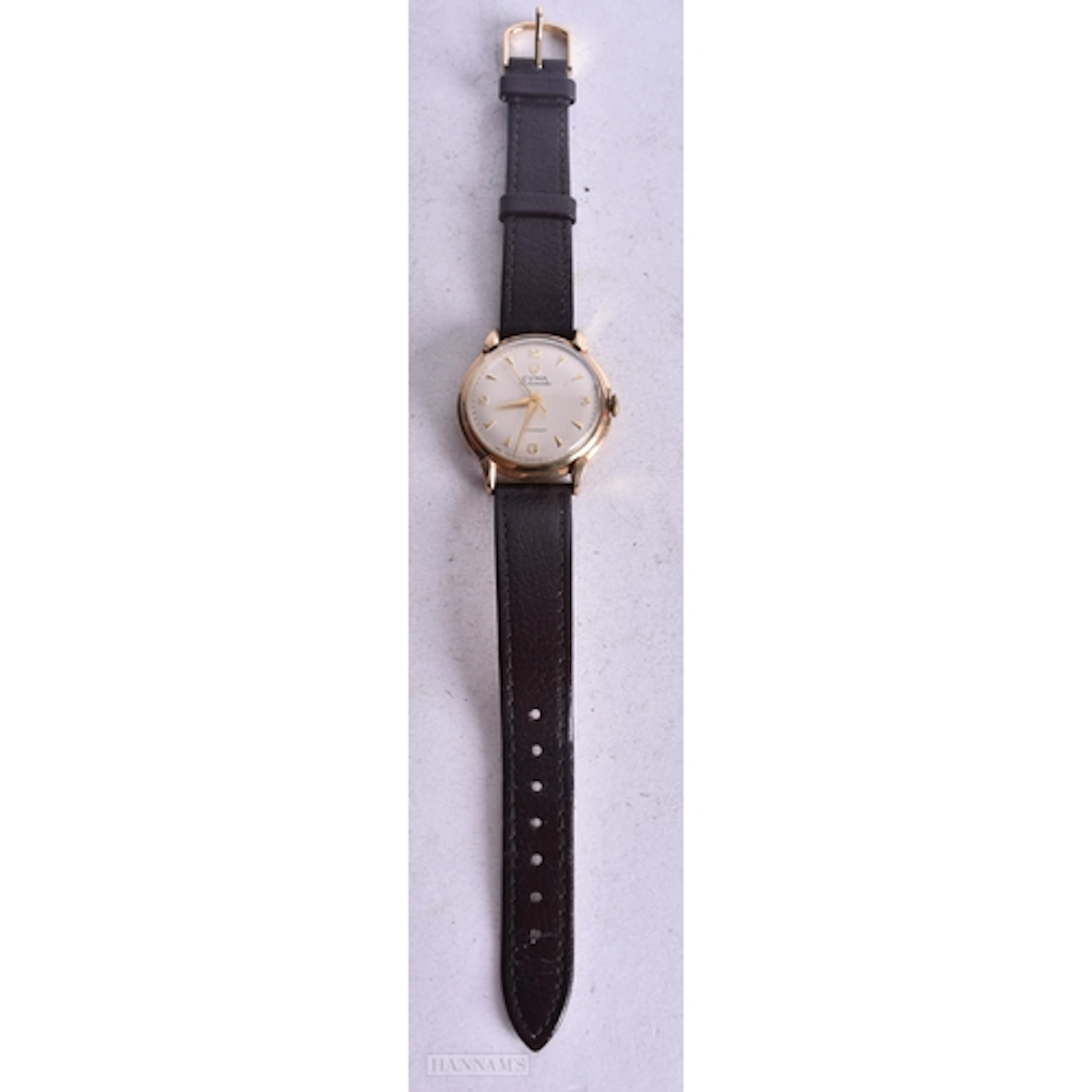 A Vintage Gold Cased Cyma Automatic Watch, 3.3cm incl crown...