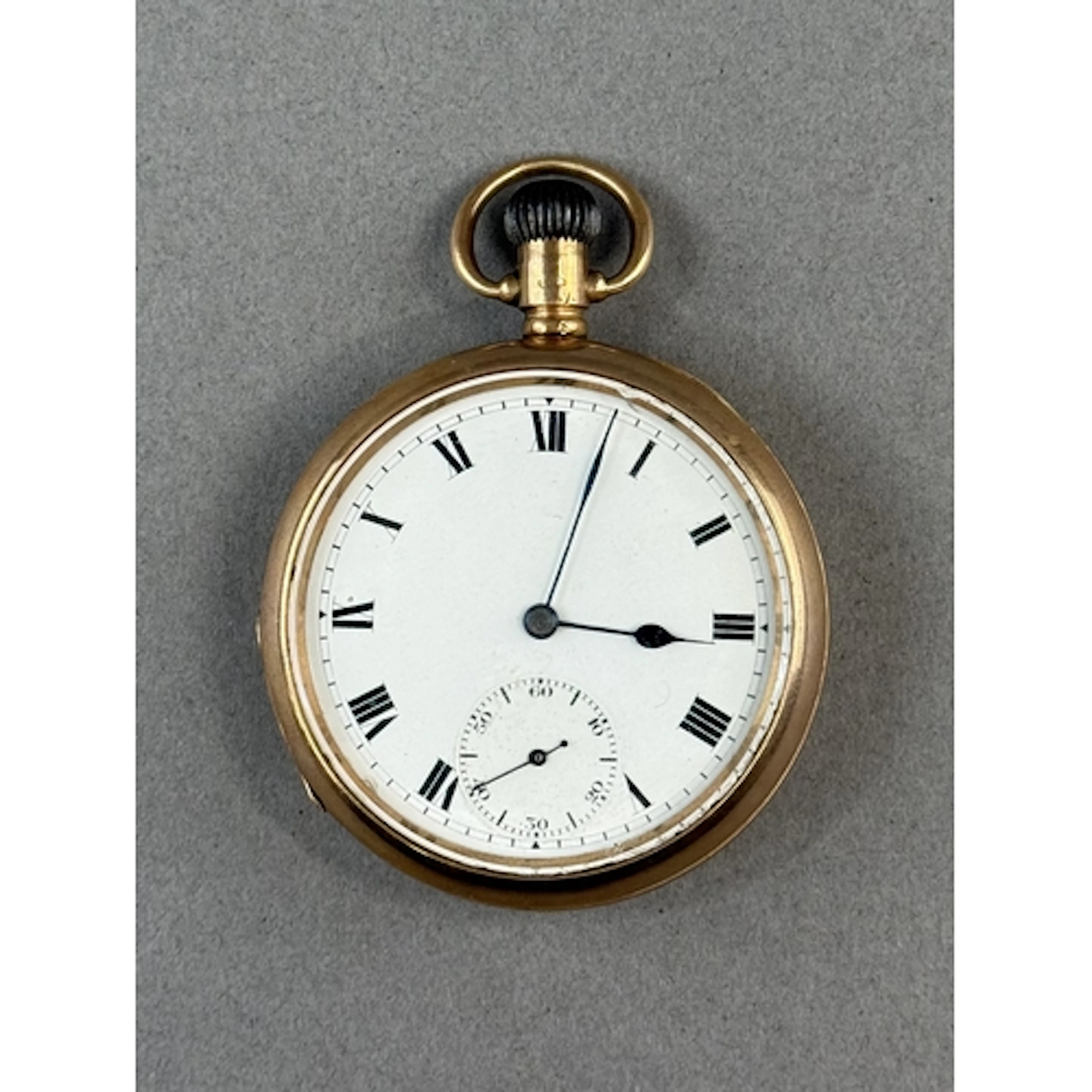 Watches: a 9ct gold cased open faced pocket watch, Birmingha...