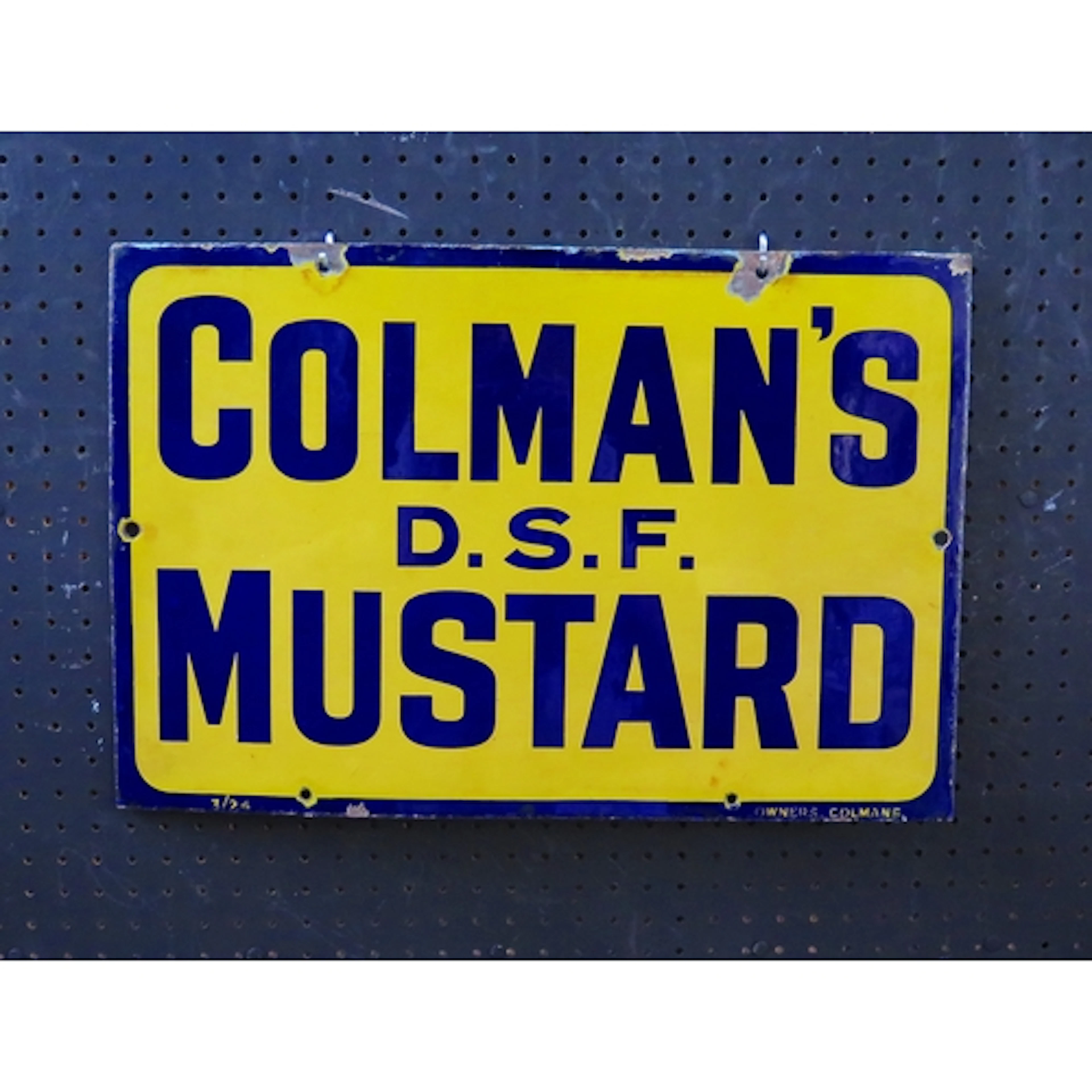 "Colman's D.F.S. Mustard" - an enamel advertising sign, 30.5...
