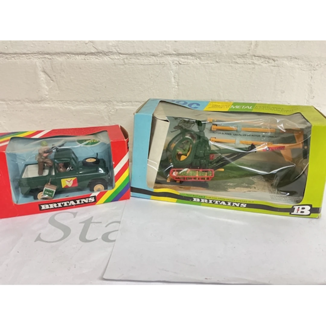 A Boxed Britains Military Land Rover #9782 And A Hughes’s 30...