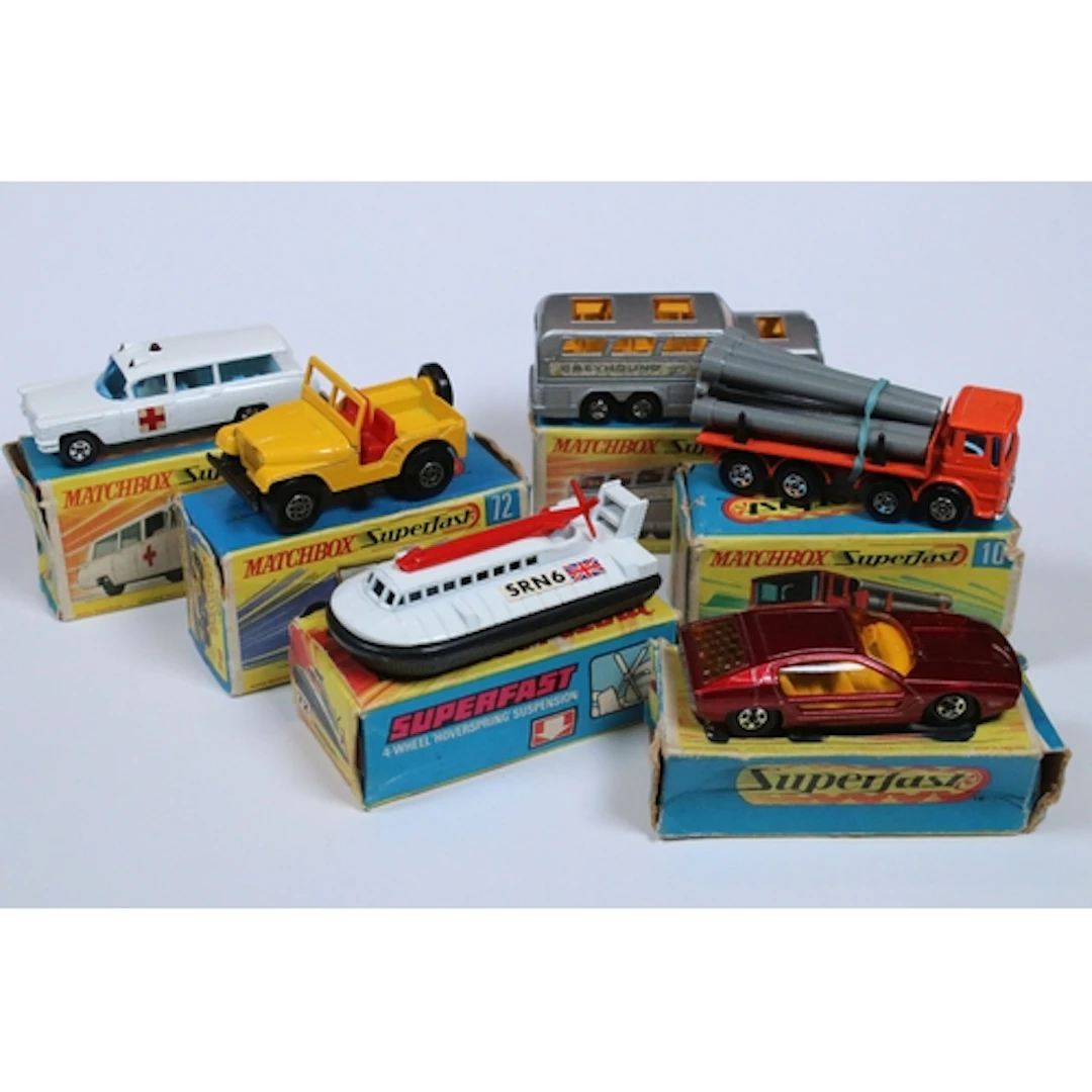 Six boxed Matchbox Superfast diecast models to include 20 La...