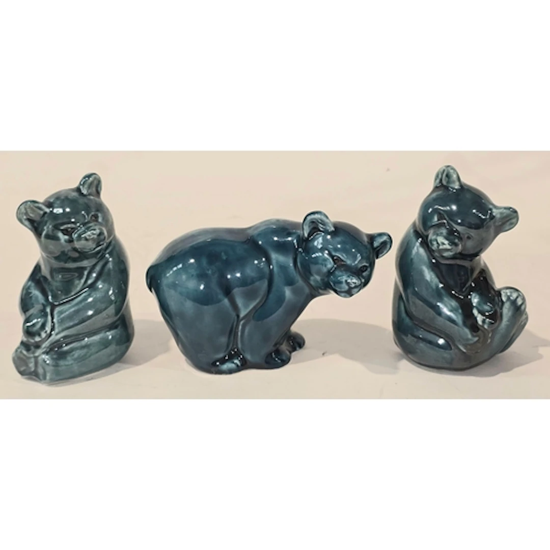 Poole Pottery hard to find Blue Bear together with 2 others ...