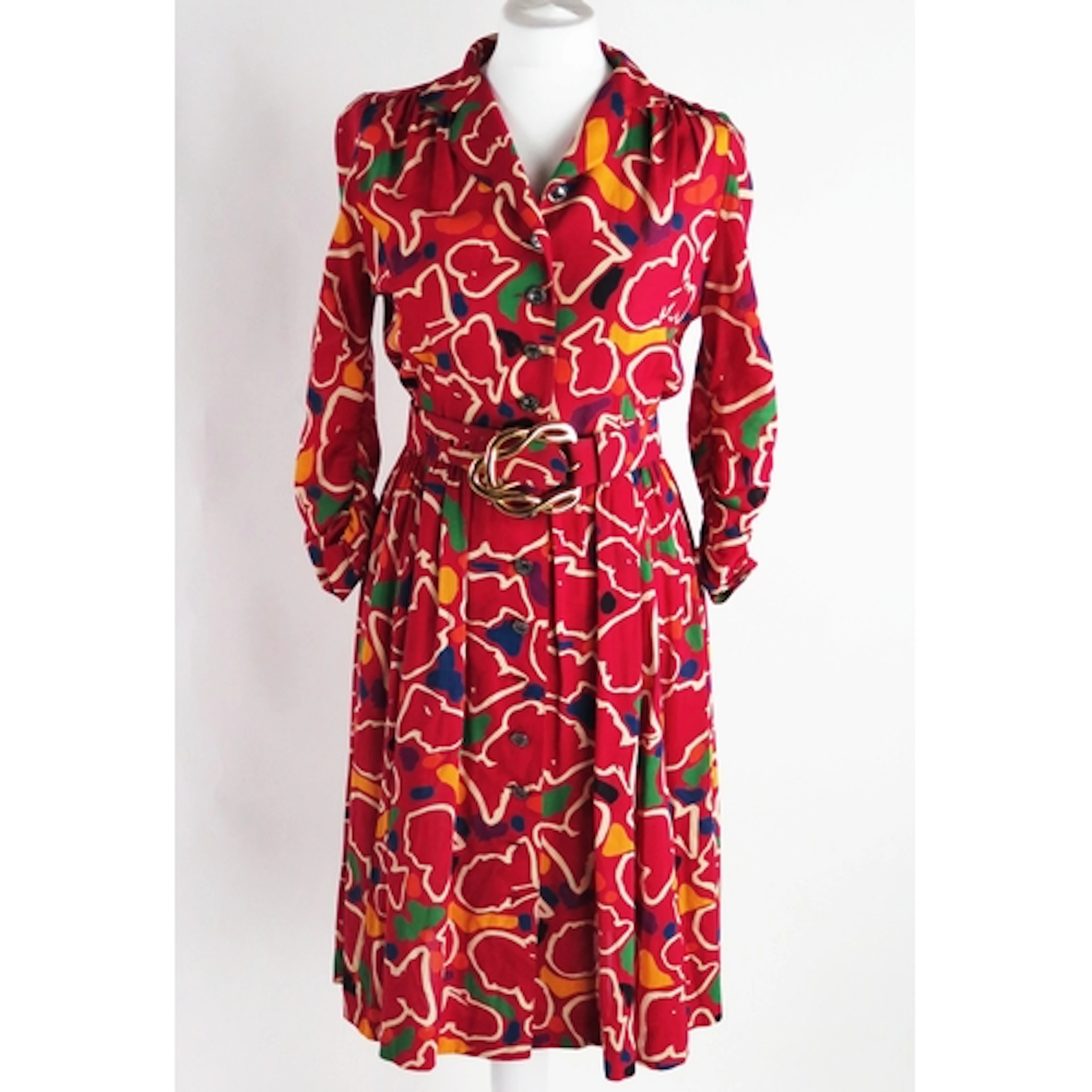 Karl Lagerfeld - vintage lady's cotton button front dress wi...