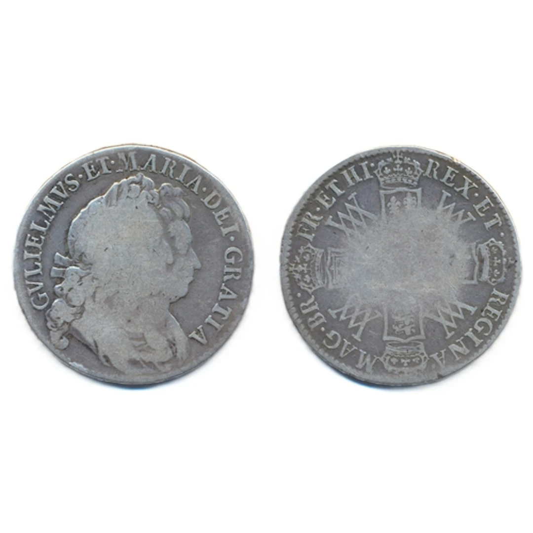 1691 TERTIO half crown fine. (S.3436) (Y)