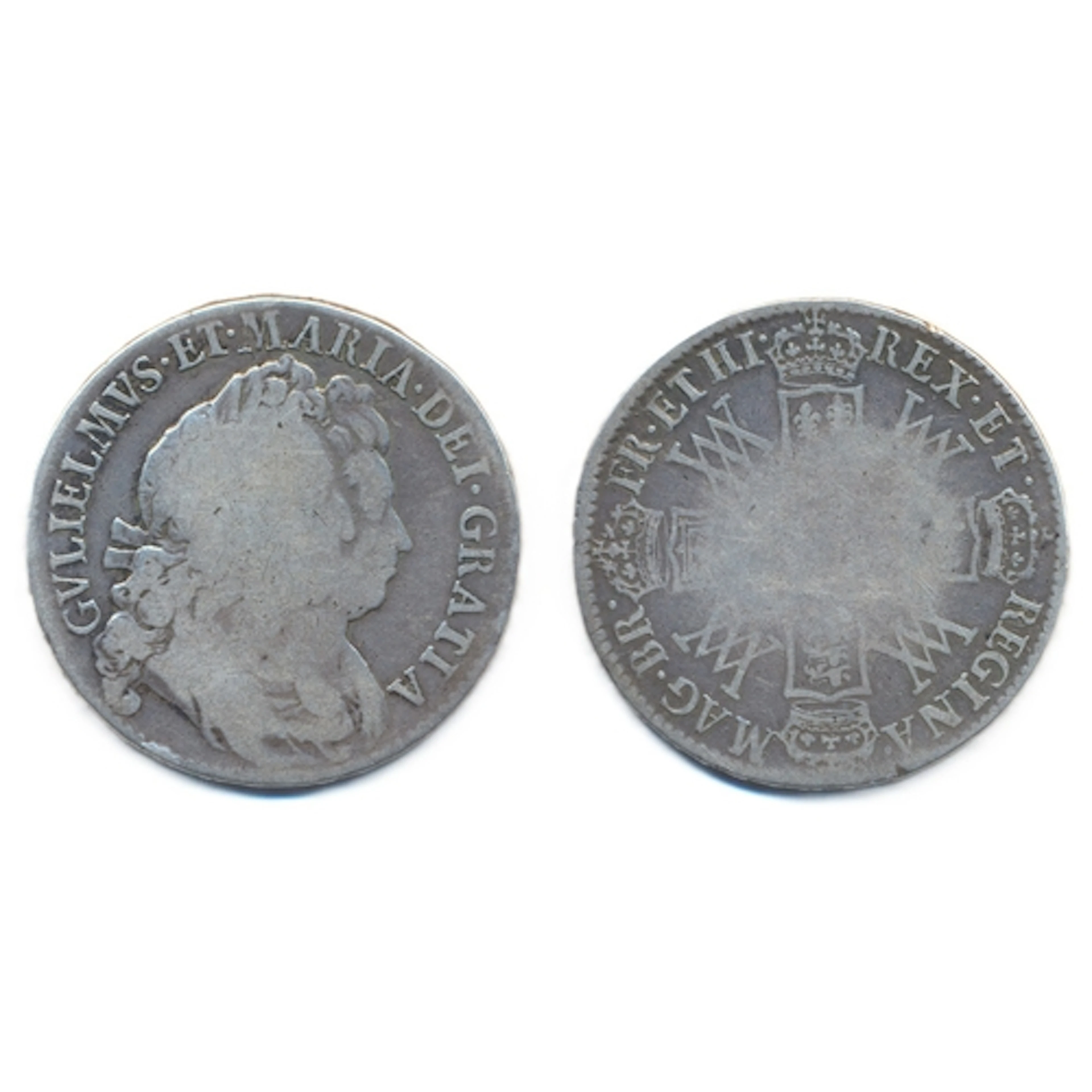 1691 TERTIO half crown fine. (S.3436) (Y)