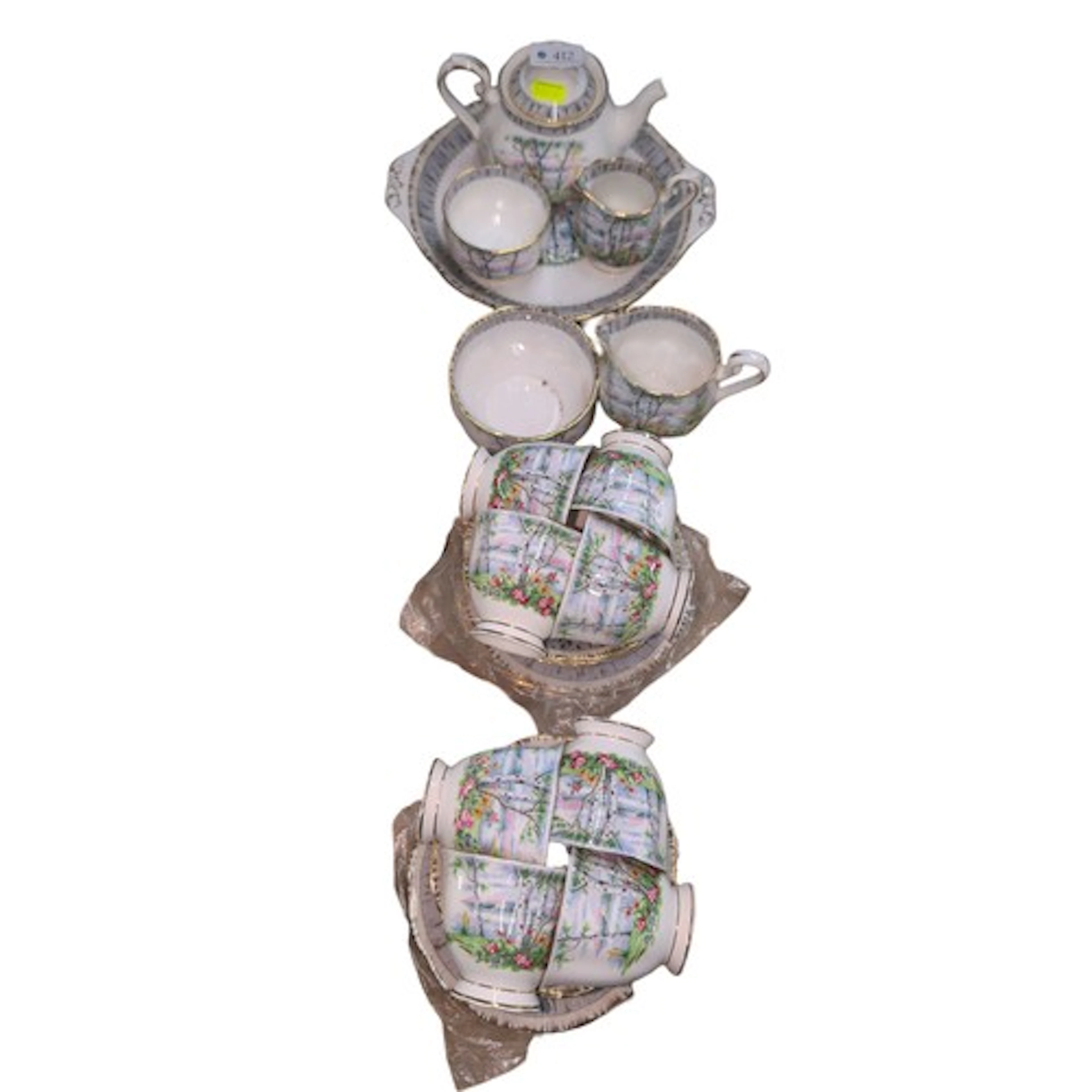 Royal Albert Silver Birch service: 1 teapot, 2 jugs, 2 sugar...
