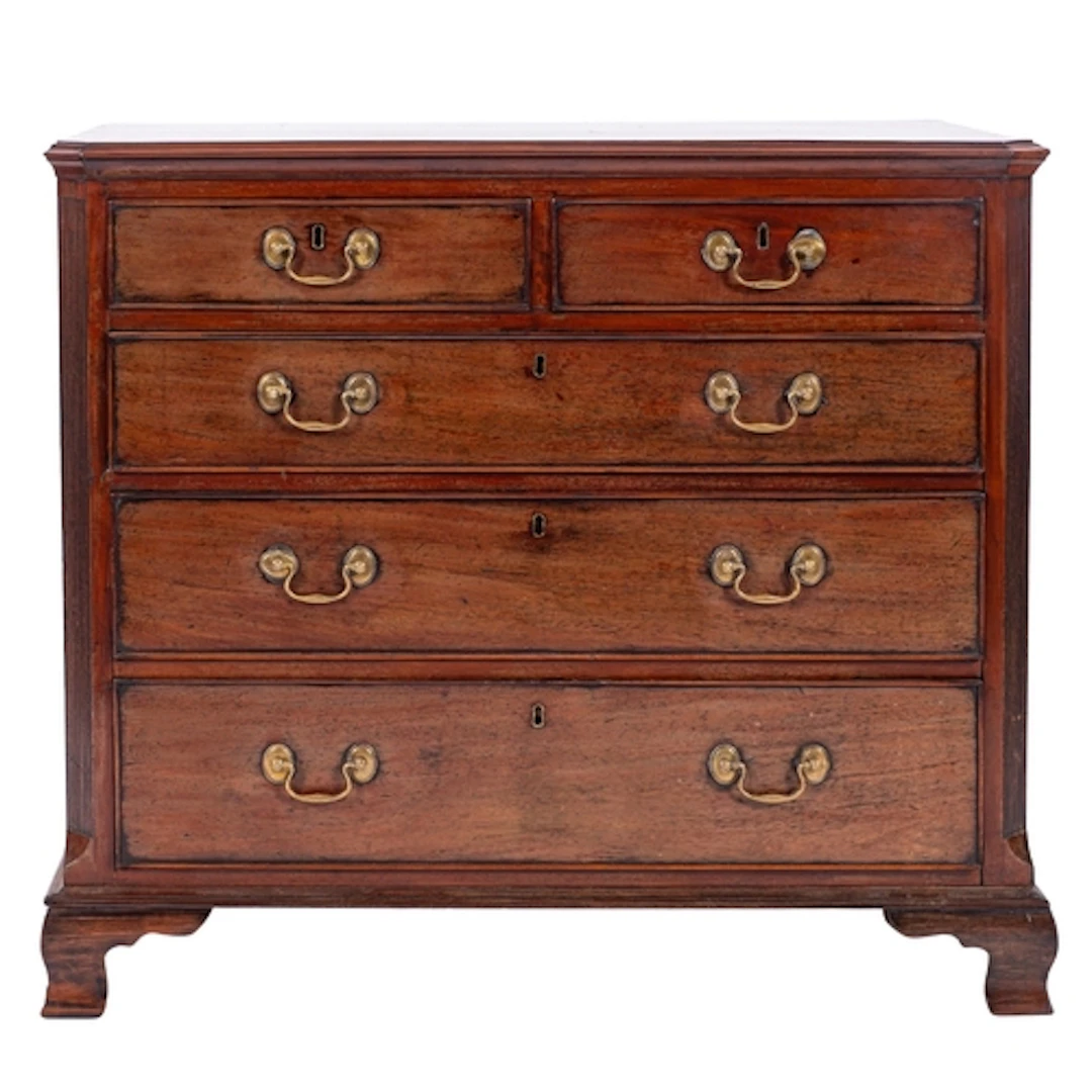 A Regency mahogany chest of drawers, early 19th century; the...